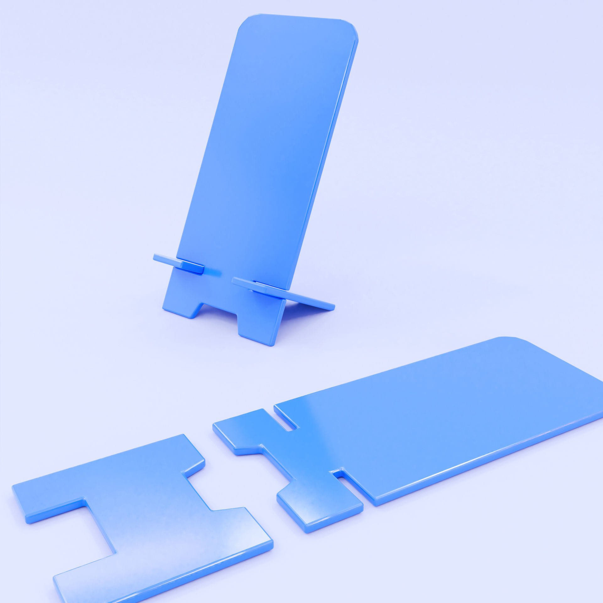 Phone stand holder with 2 parts 3D print model_2