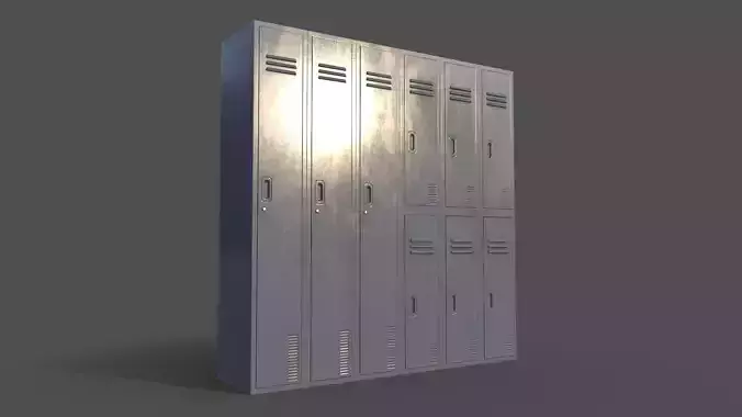 PBR School Gym Locker 06 - Grey