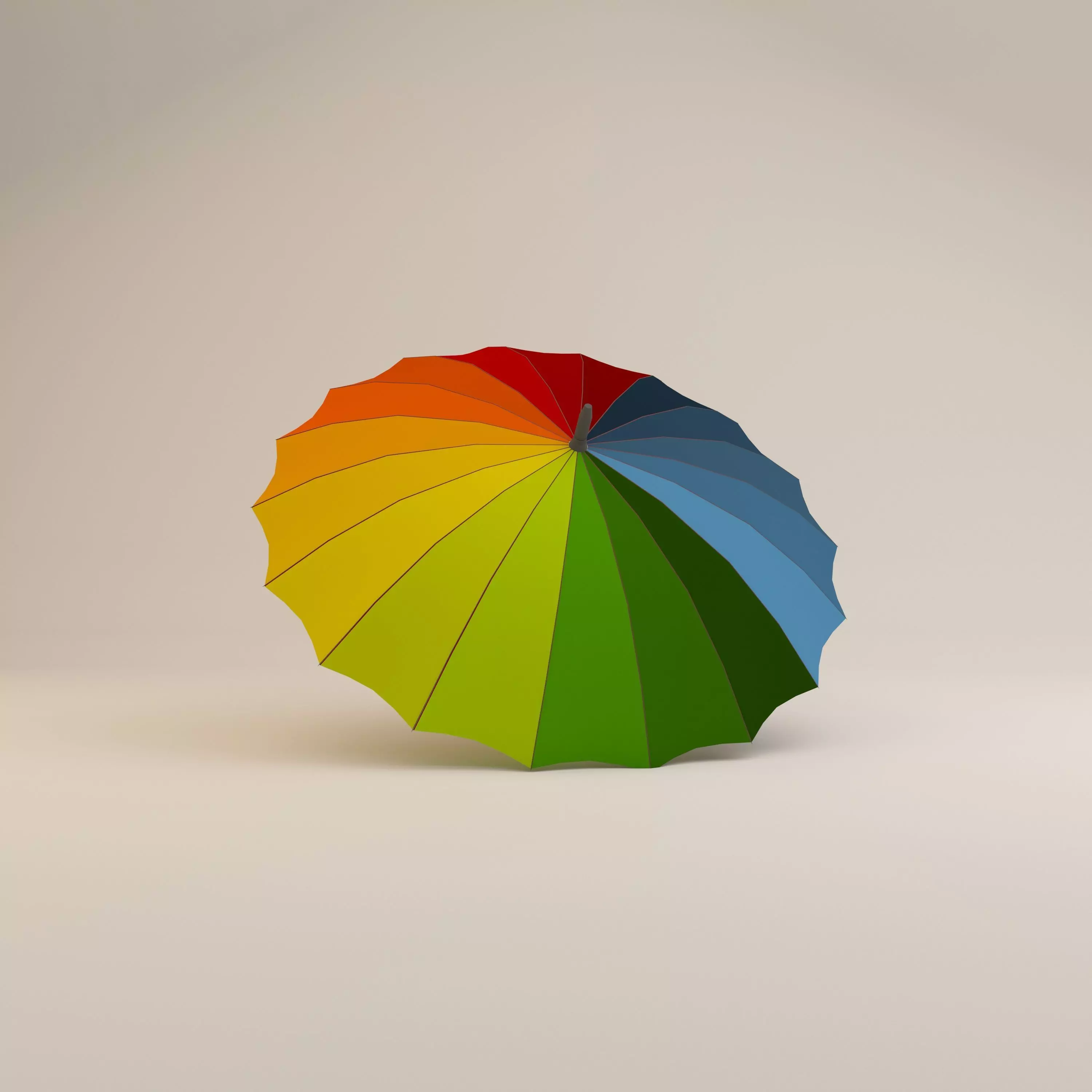 umbrella rainbow - Free 3D model_0