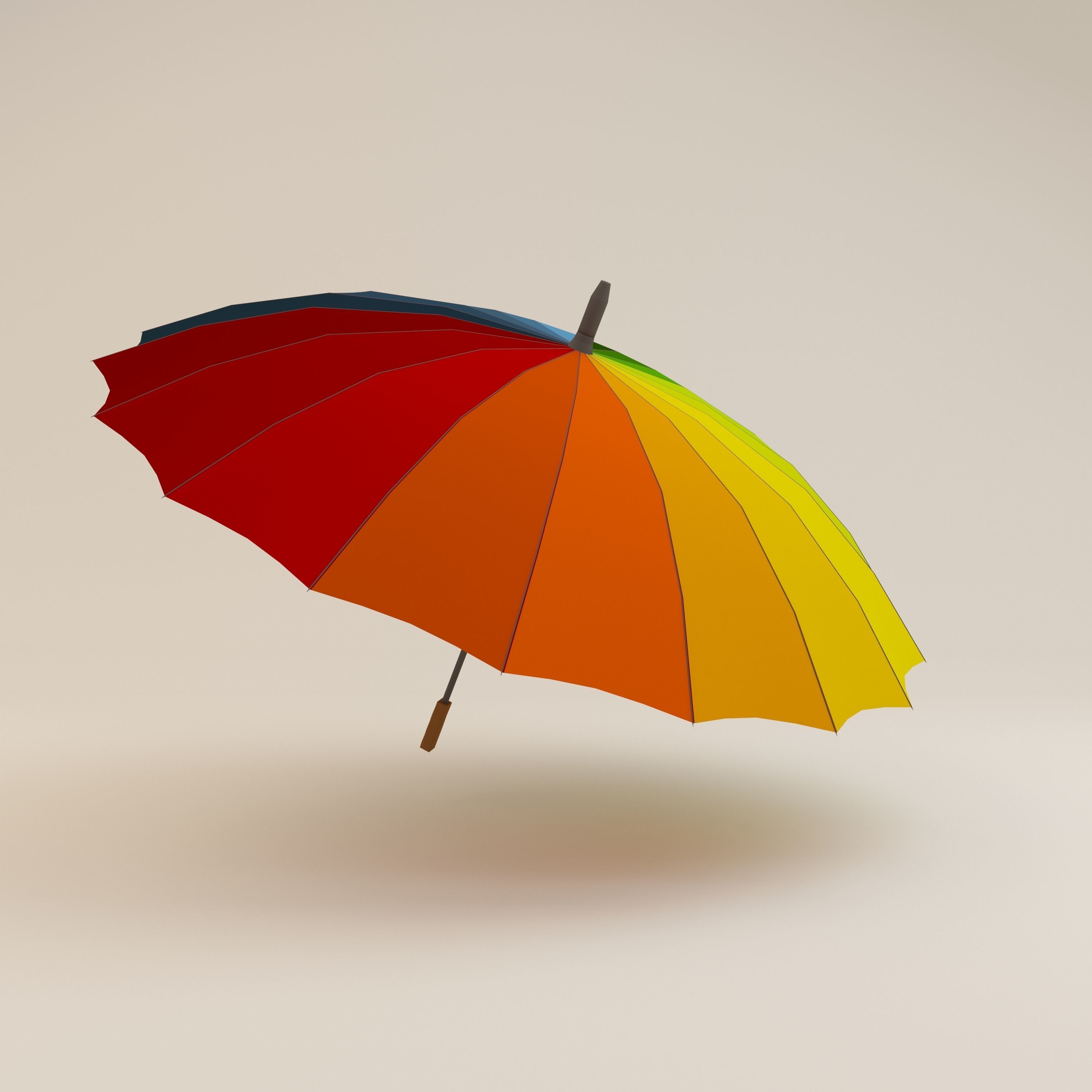 umbrella rainbow - Free 3D model_2