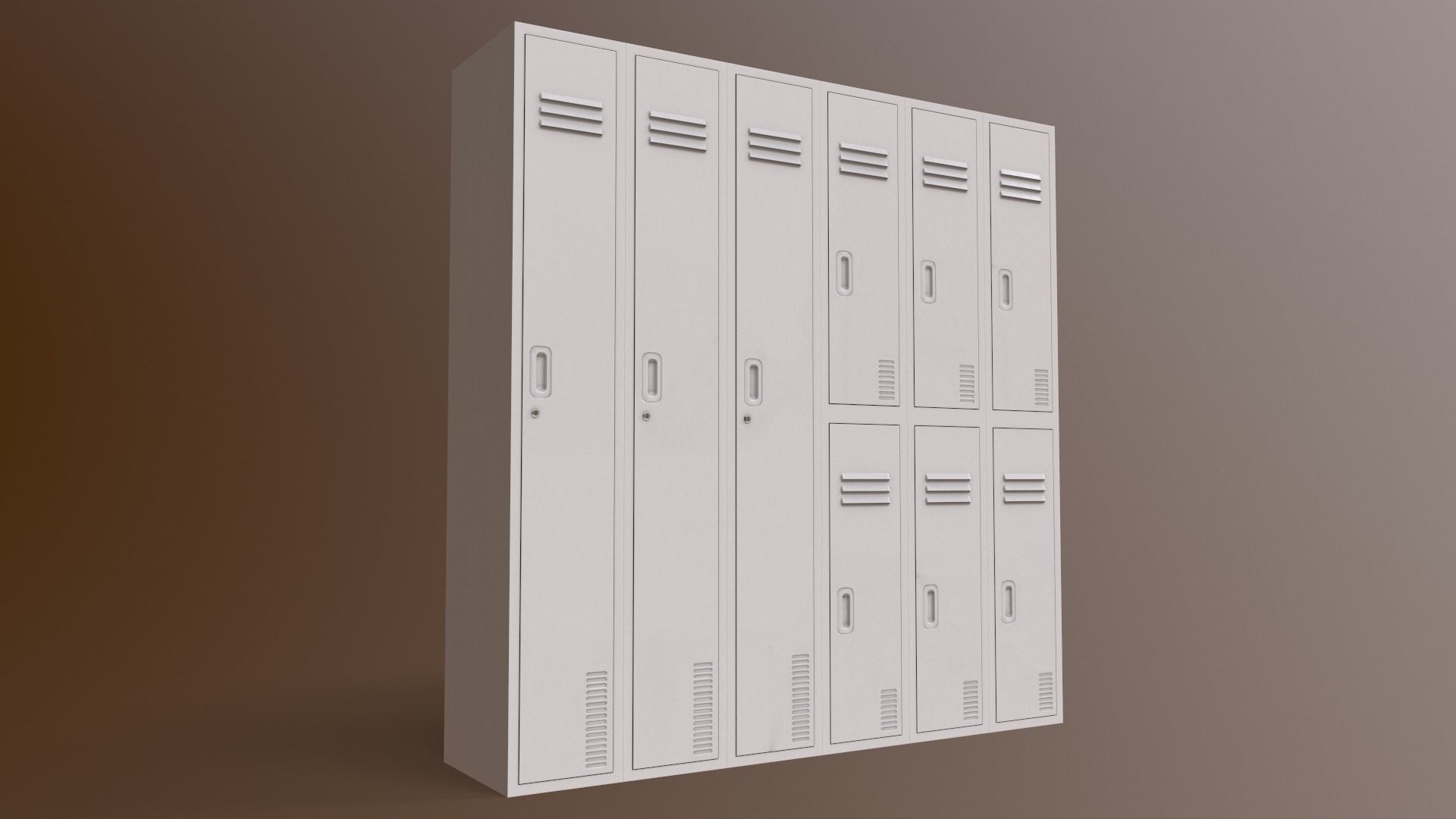 PBR School Gym Locker 06 - Multi color Pack 3D Model Collection_92
