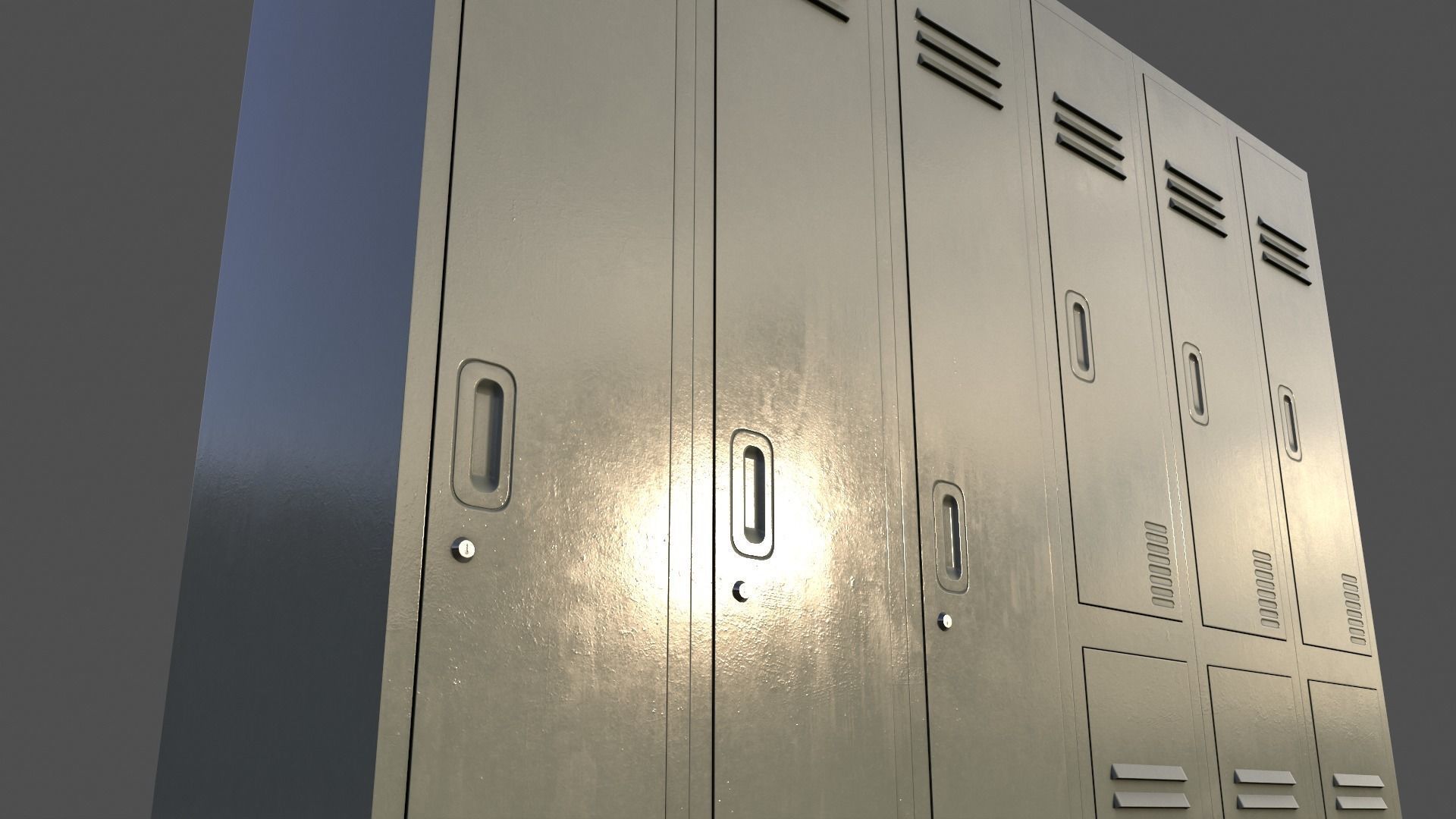 PBR School Gym Locker 06 - Multi color Pack 3D Model Collection_76