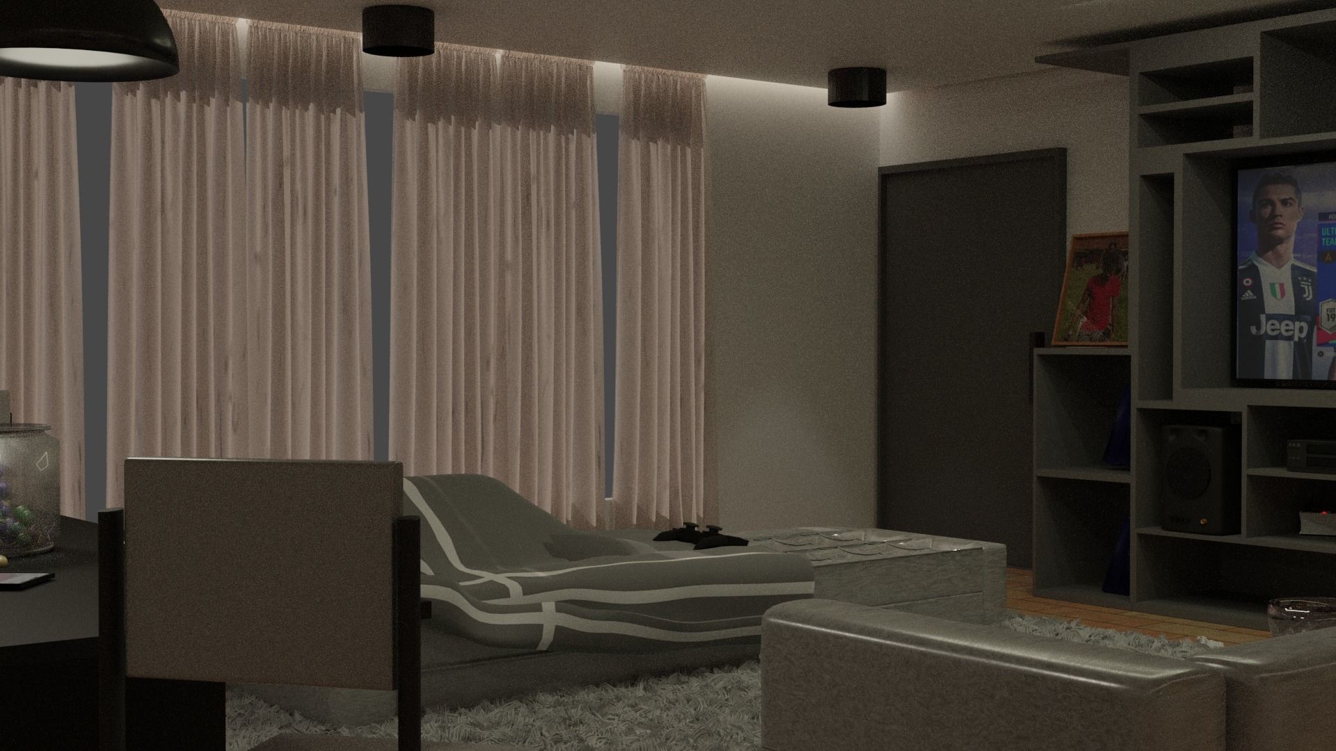 Bachelor pad 3D model_1