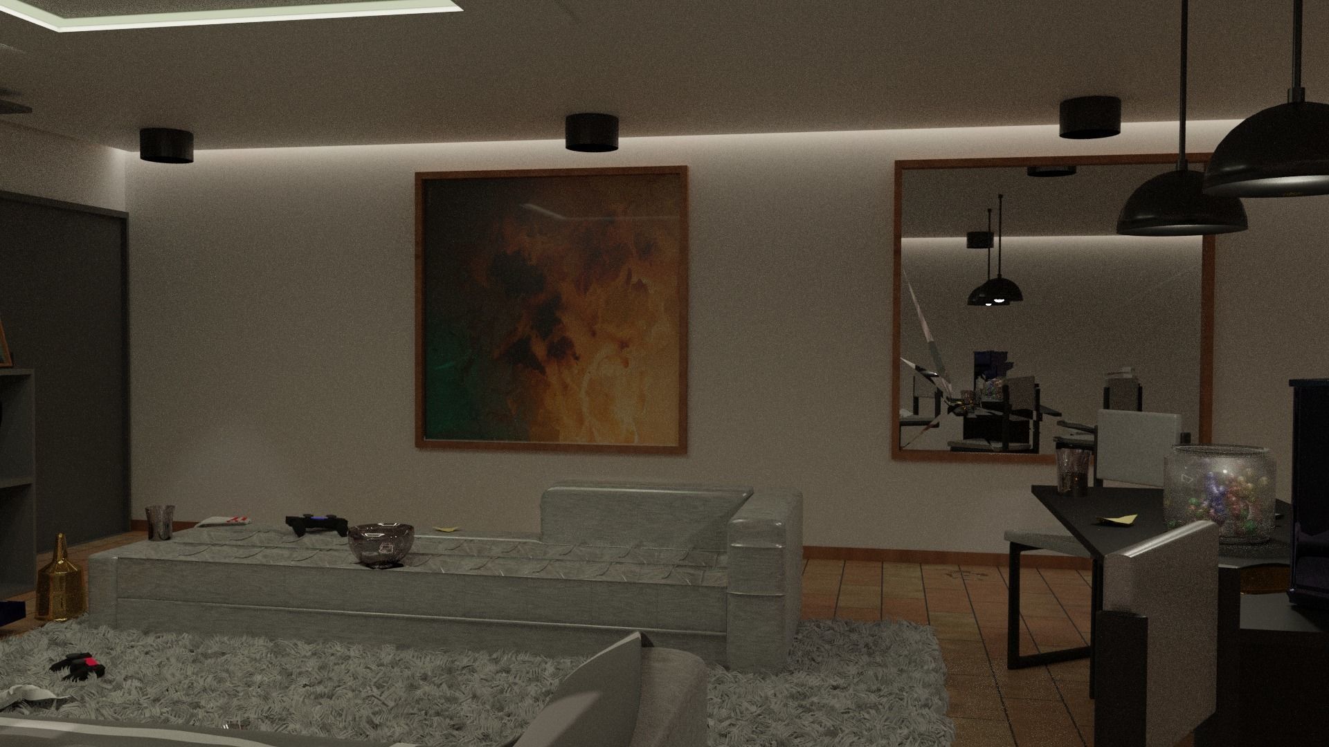 Bachelor pad 3D model_5