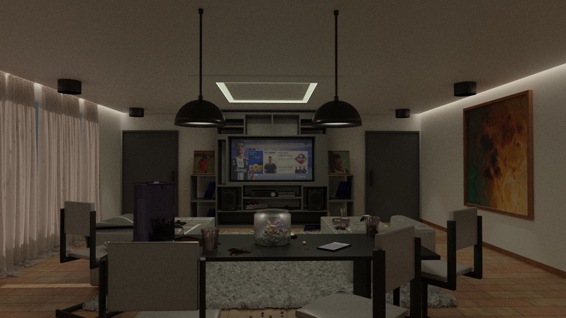 Bachelor pad 3D model_4