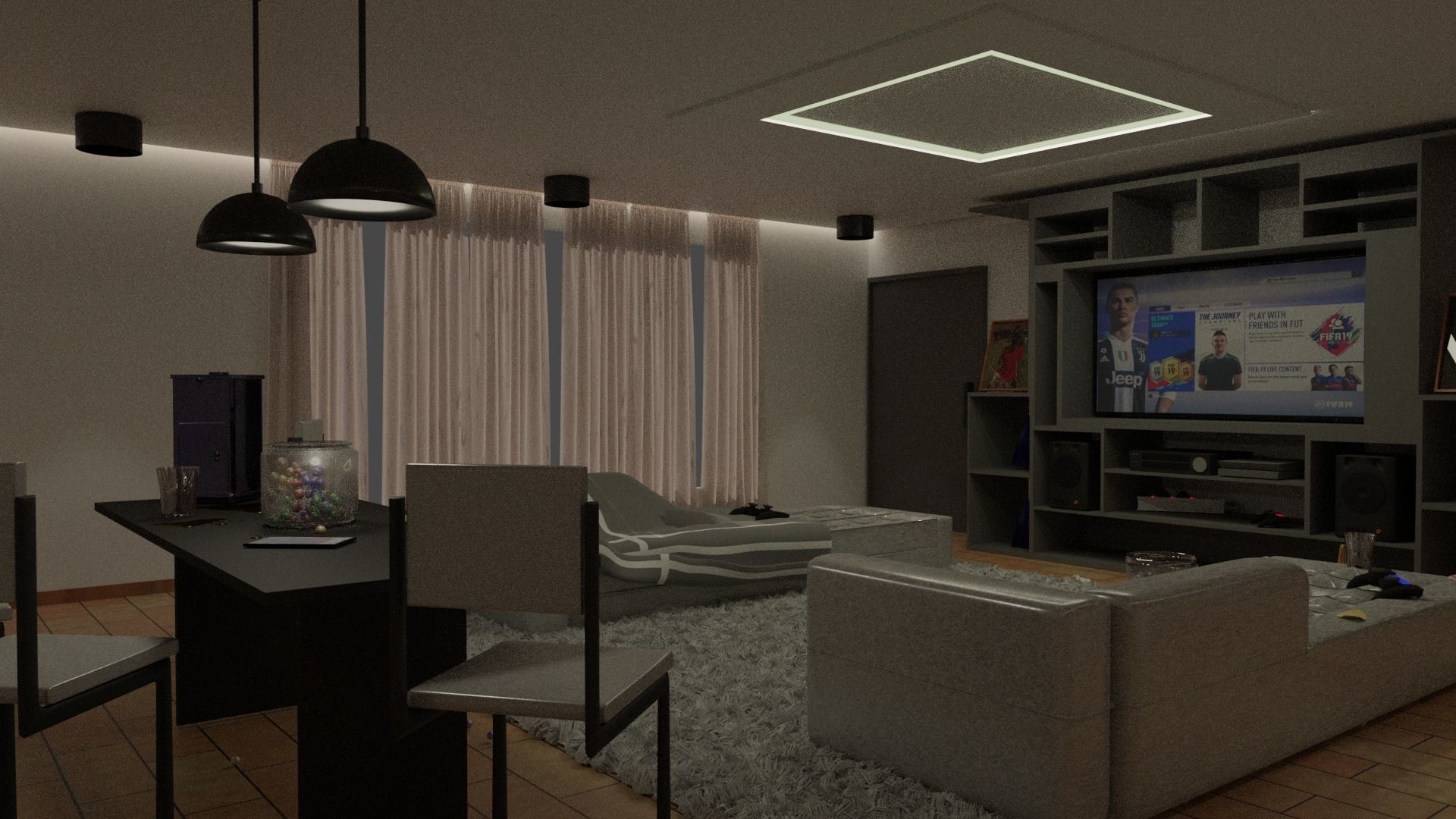 Bachelor pad 3D model_3