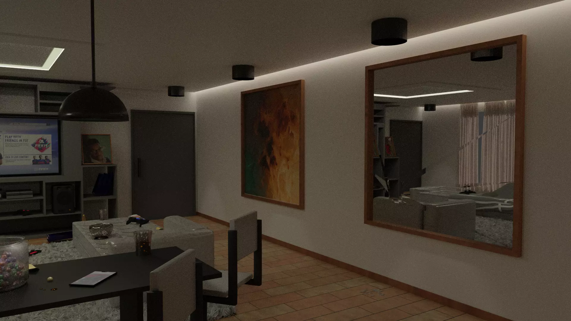 Bachelor pad 3D model_0