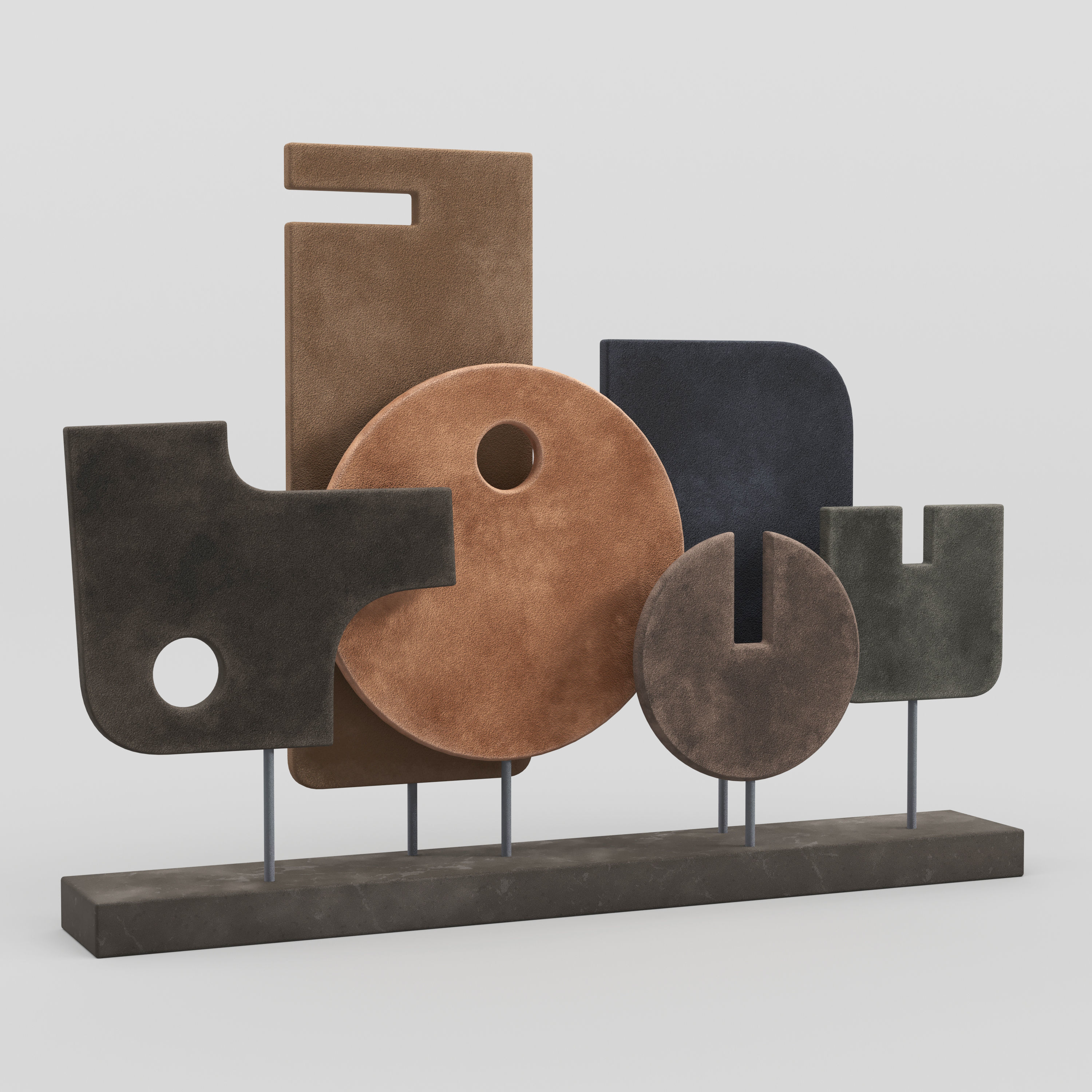 Decorative Set Vol 03 Abstract Sculptures Free 3D model_3