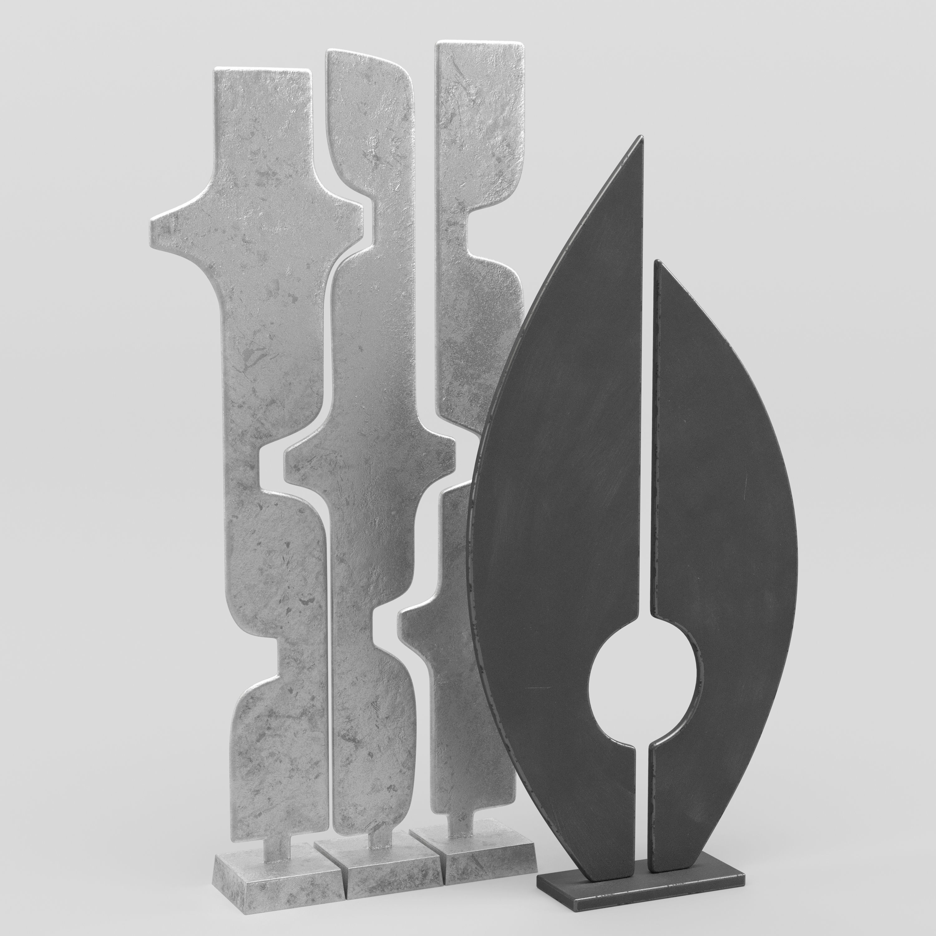 Decorative Set Vol 03 Abstract Sculptures Free 3D model_5