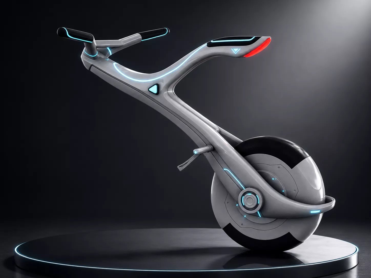 Sci-fi Monowheel Scooter Low-poly 3D model