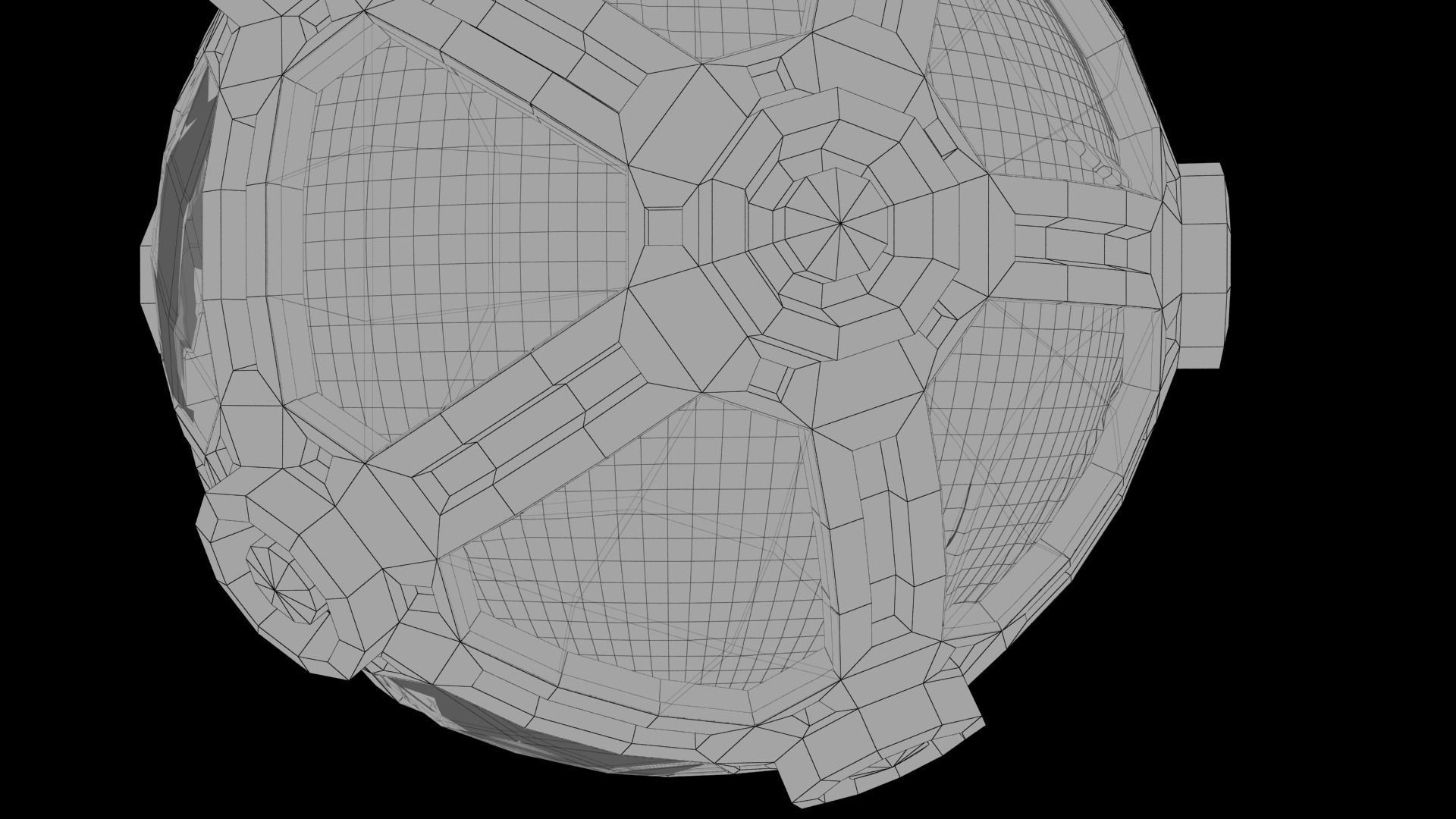 Metal Sphere Lamp 3D model_9