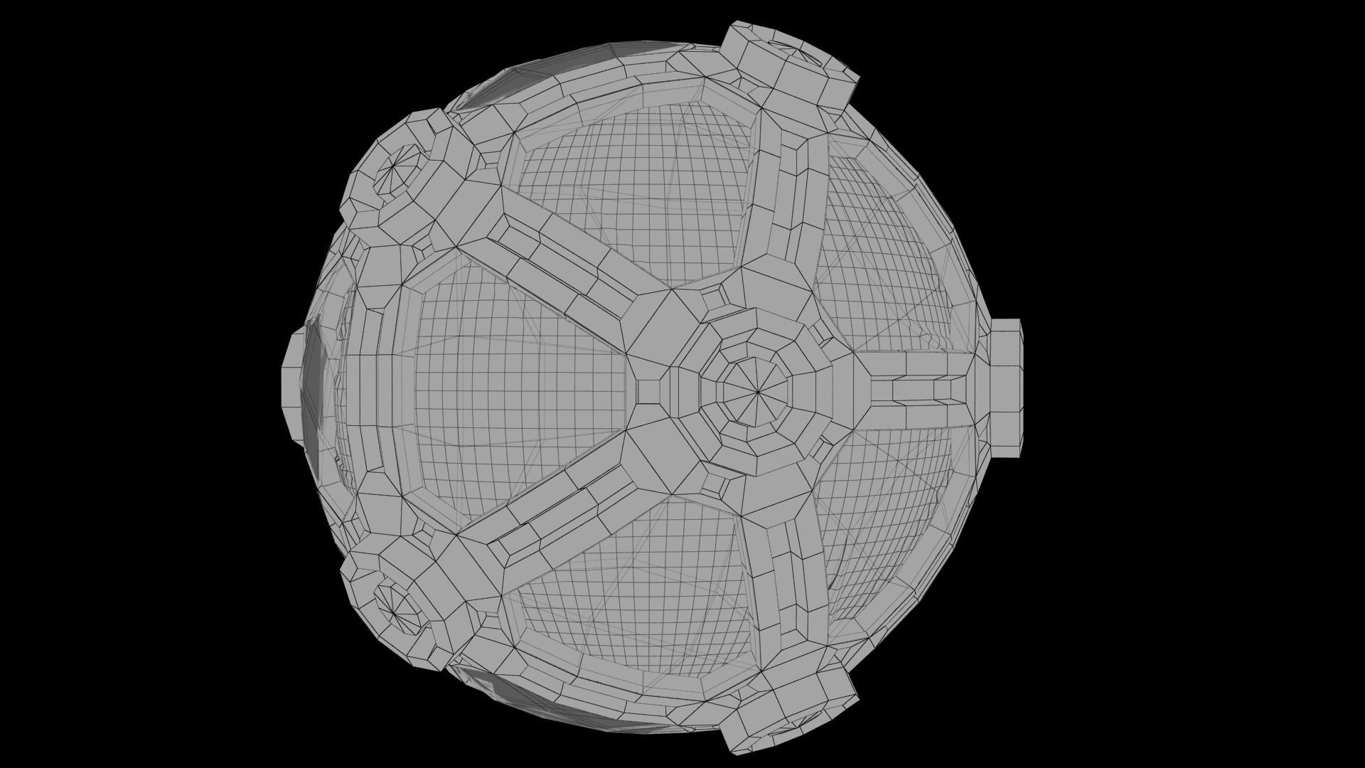 Metal Sphere Lamp 3D model_10