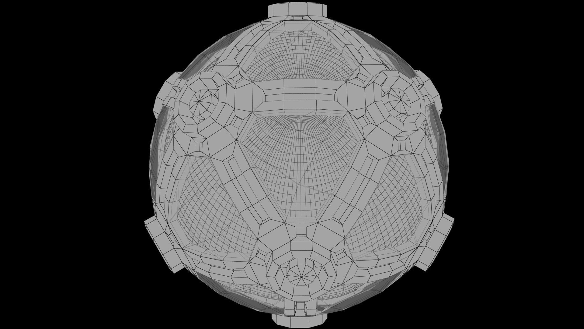 Metal Sphere Lamp 3D model_14