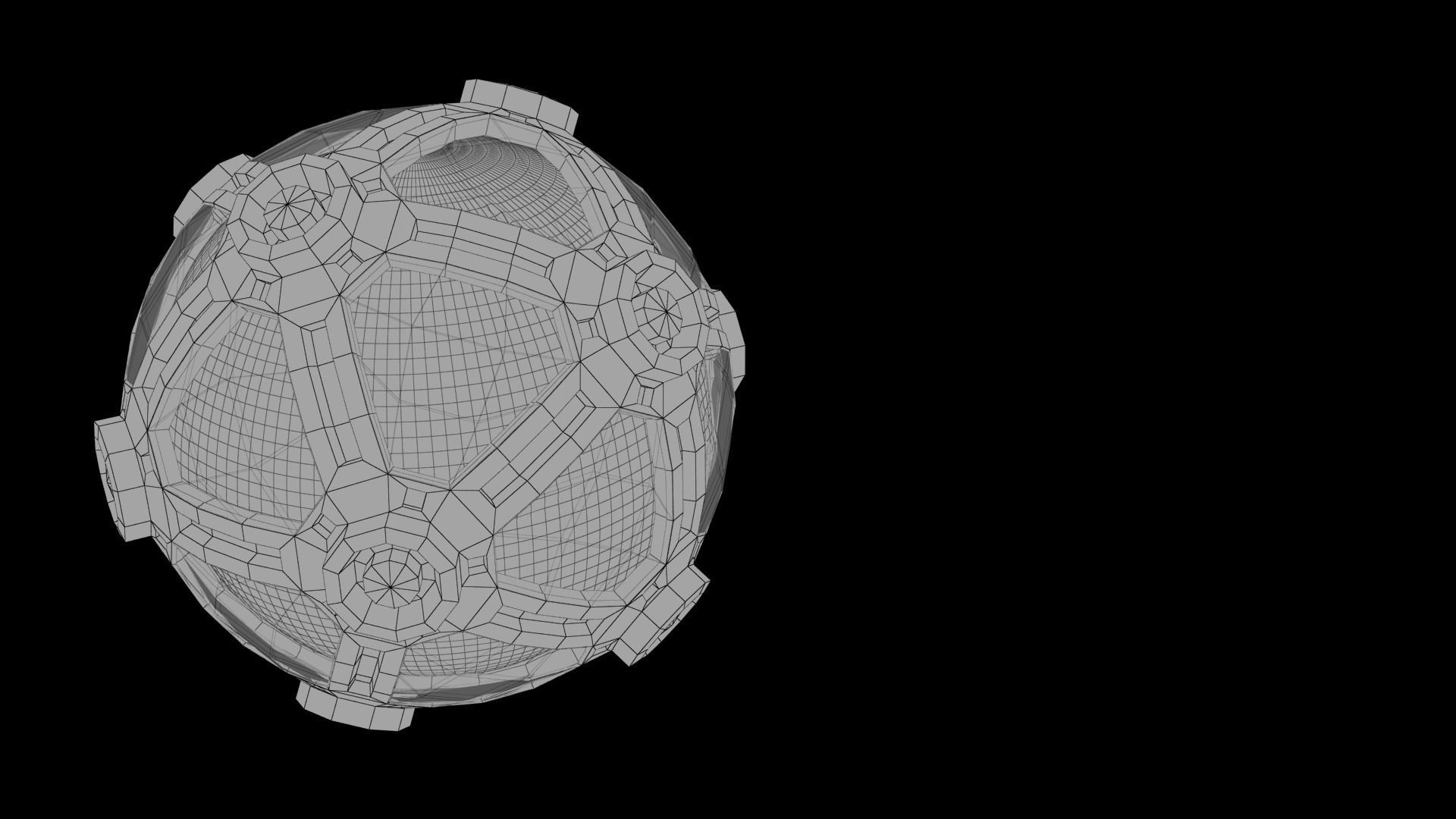 Metal Sphere Lamp 3D model_11