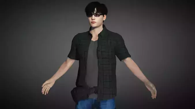 AAA Realistic Male Character 05 Low-poly 3D model