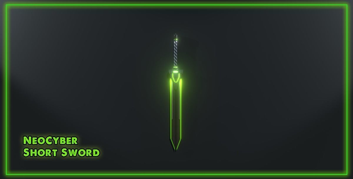 SciFi Melee Weapons Pack Low-poly 3D model_3