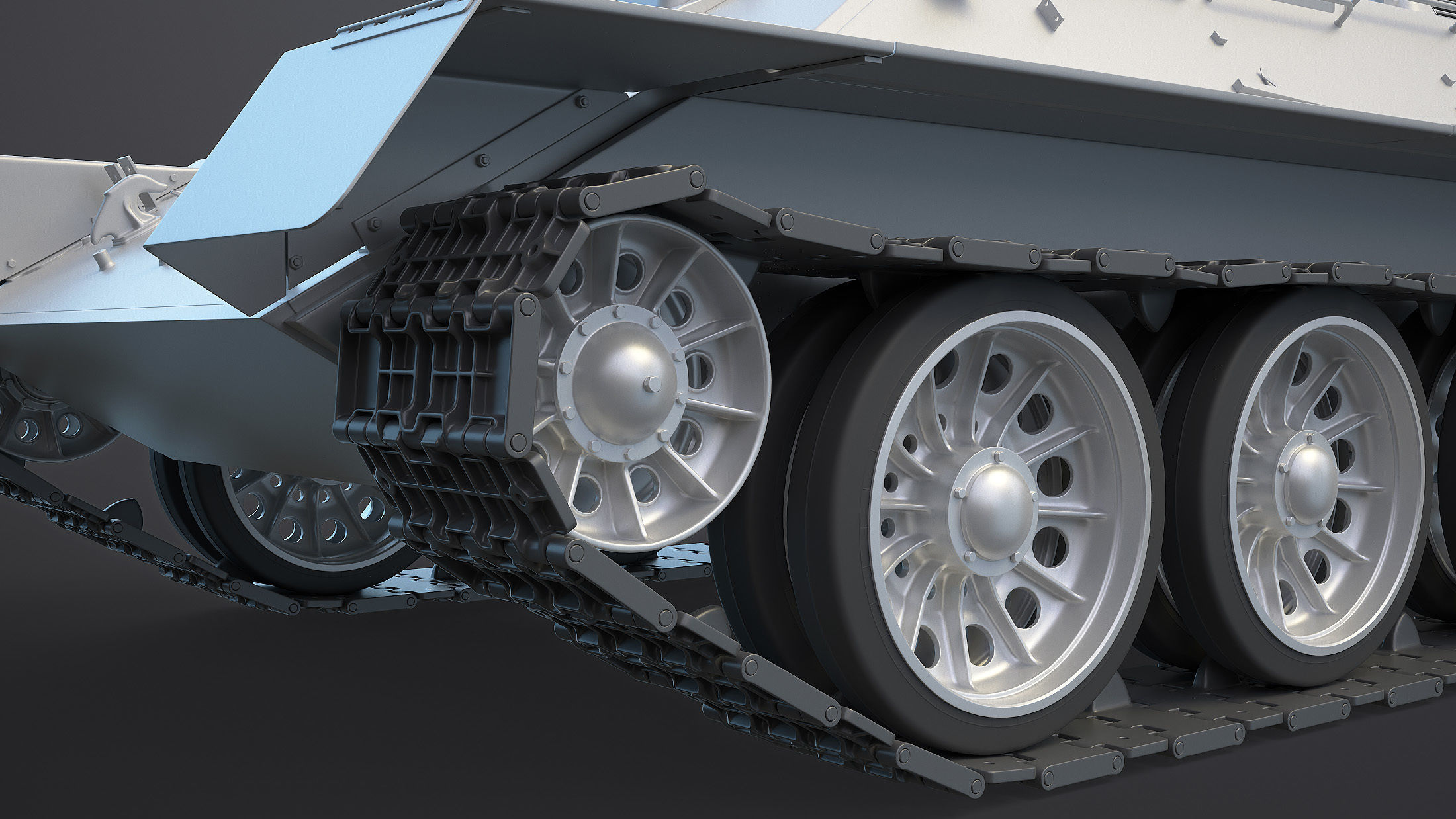 T-34 Tank Chassis High-Poly 3D model_25
