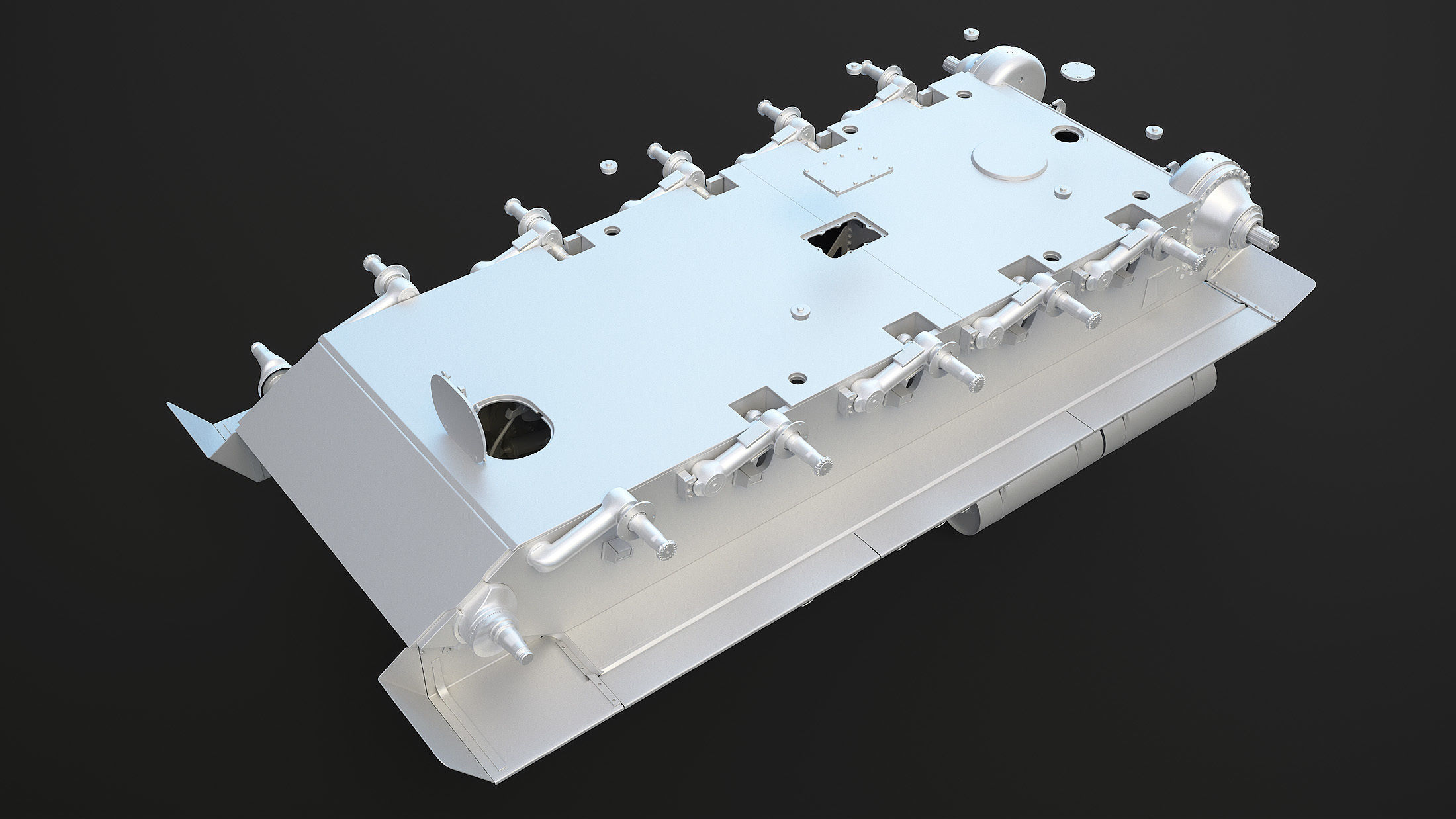 T-34 Tank Chassis High-Poly 3D model_16