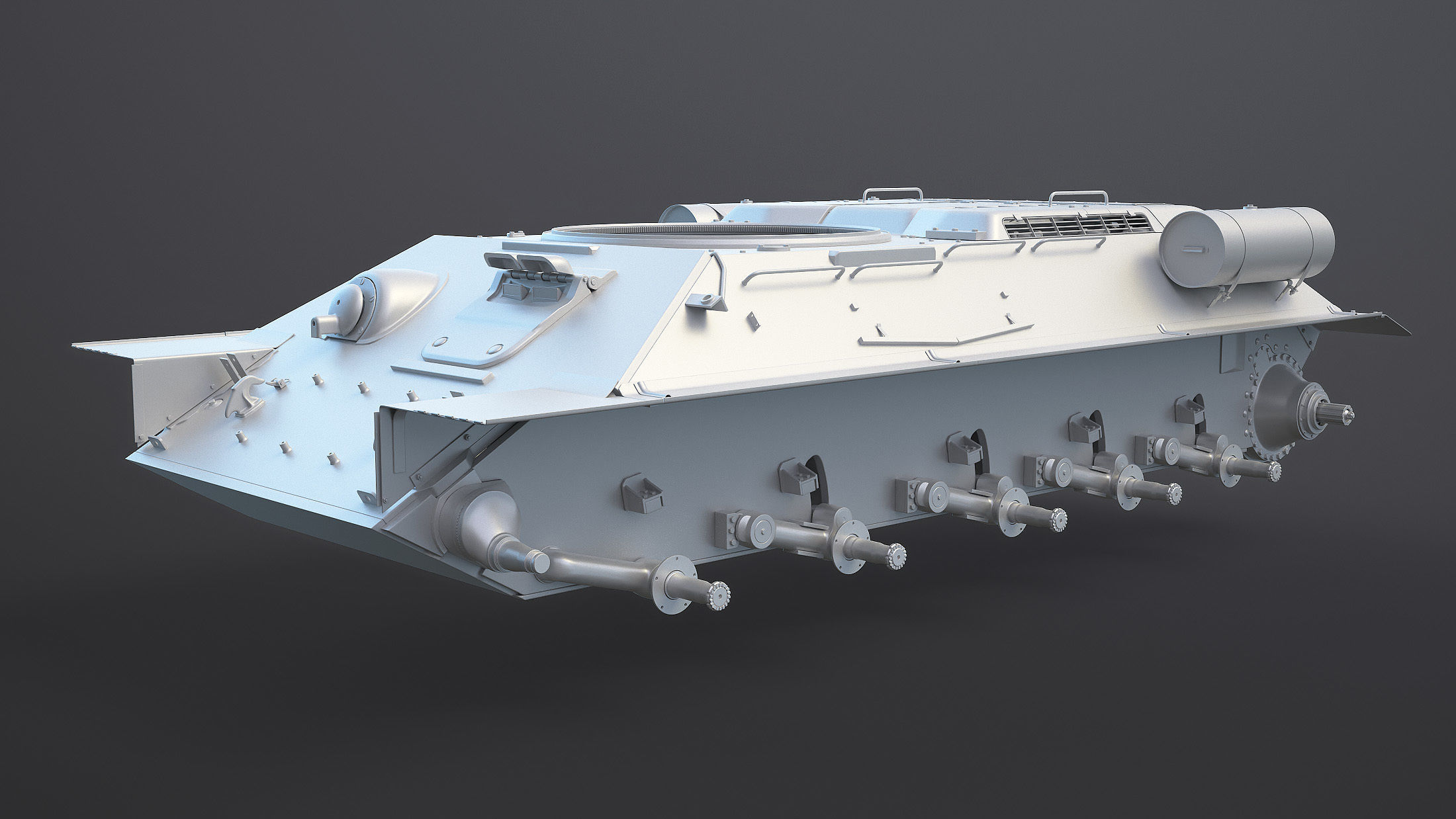 T-34 Tank Chassis High-Poly 3D model_14