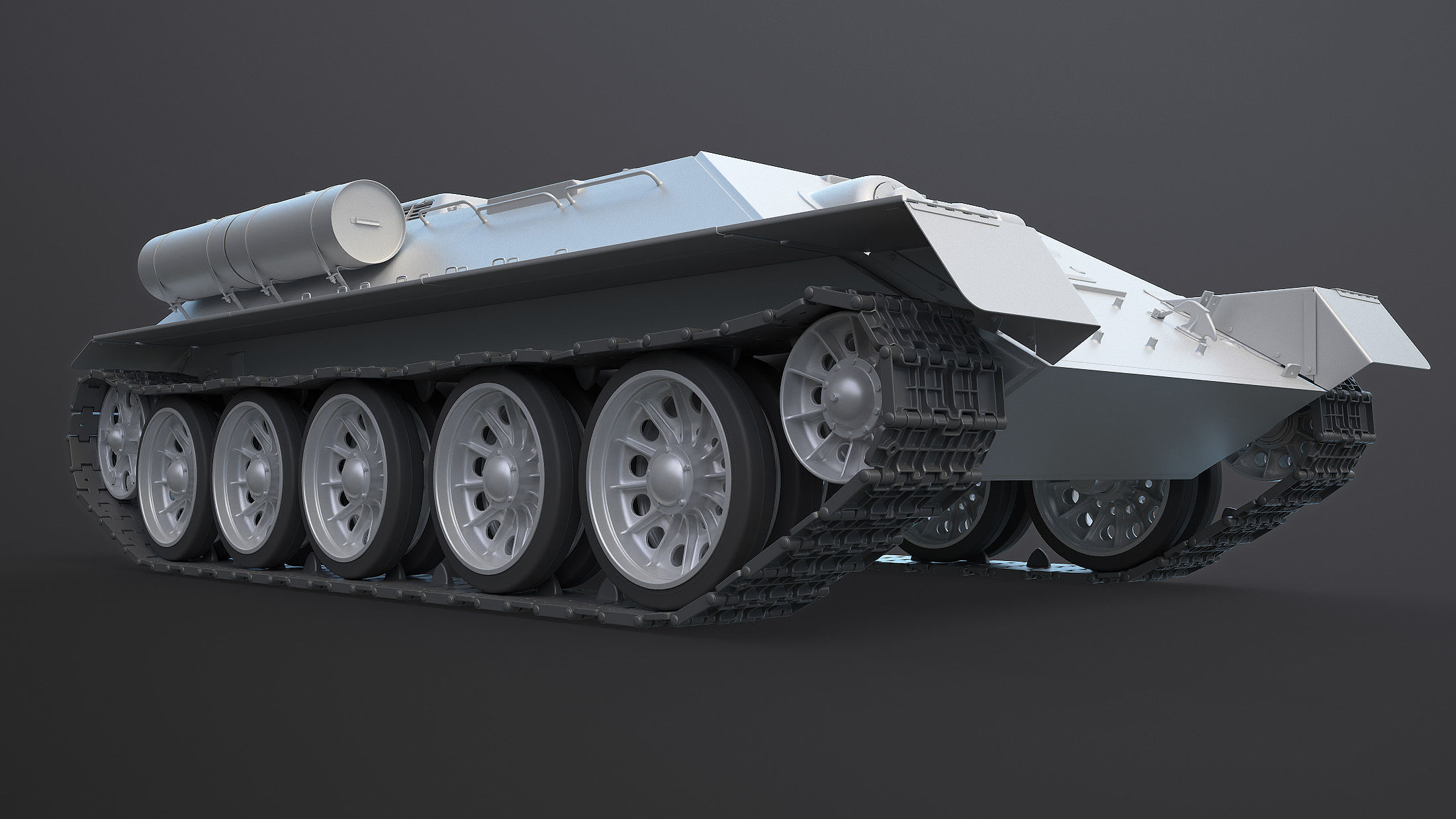 T-34 Tank Chassis High-Poly 3D model_5