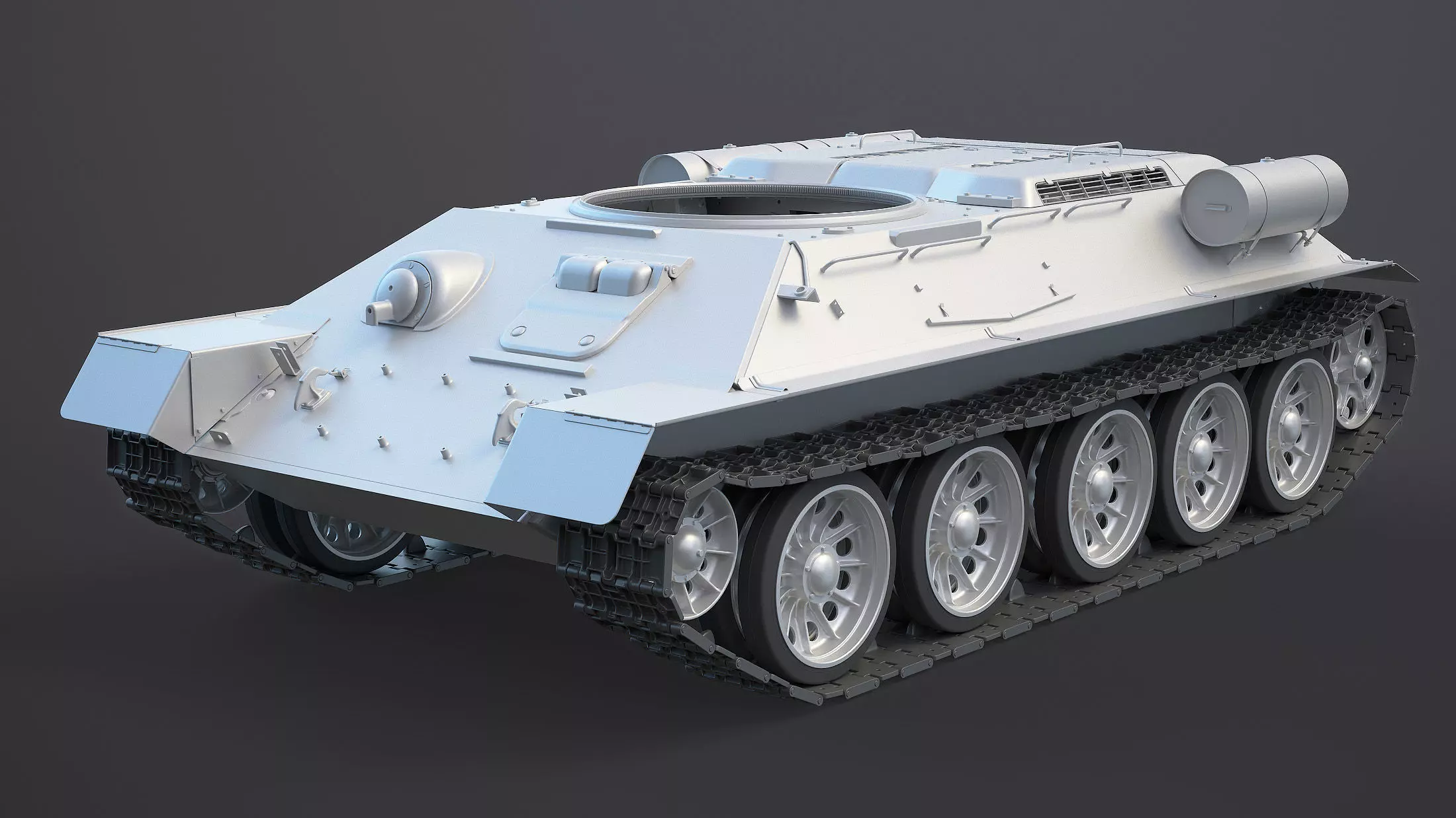 T-34 Tank Chassis High-Poly 3D model_0