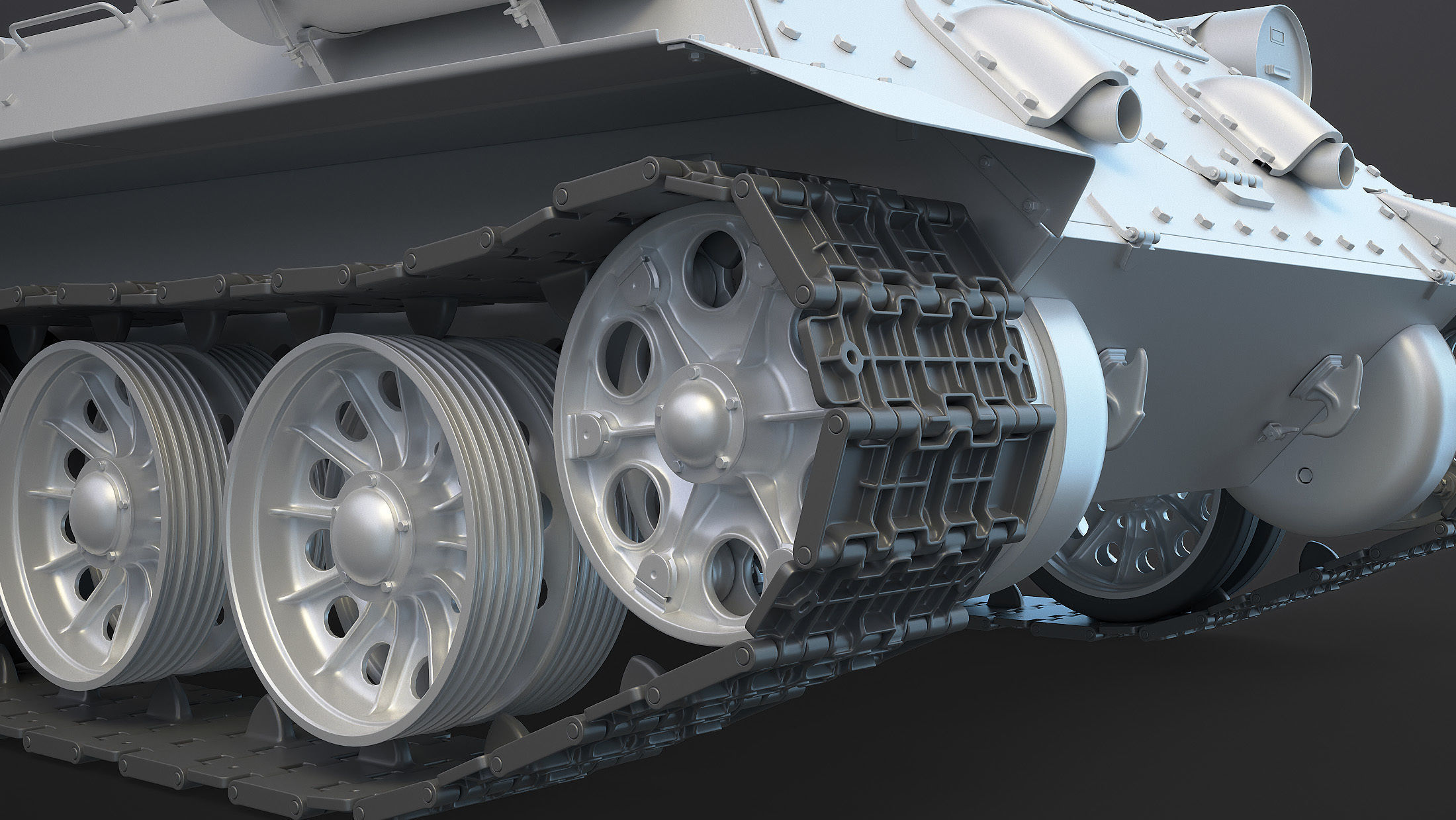 T-34 Tank Chassis High-Poly 3D model_26