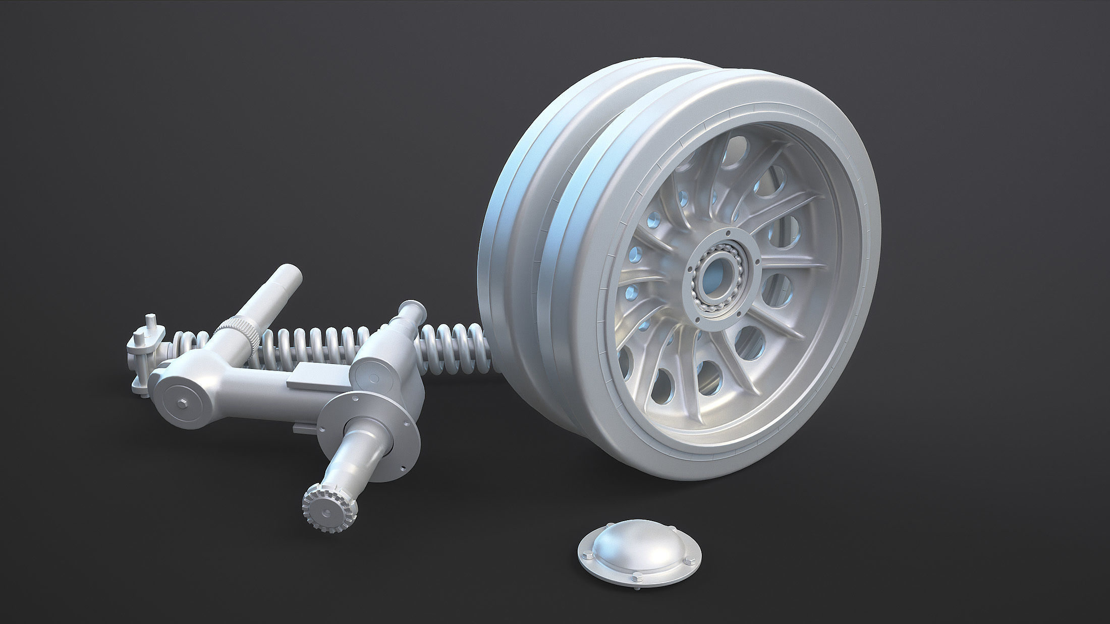 T-34 Tank Chassis High-Poly 3D model_23