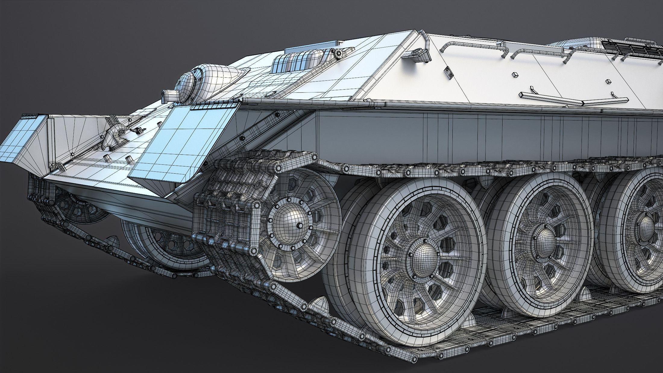 T-34 Tank Chassis High-Poly 3D model_31