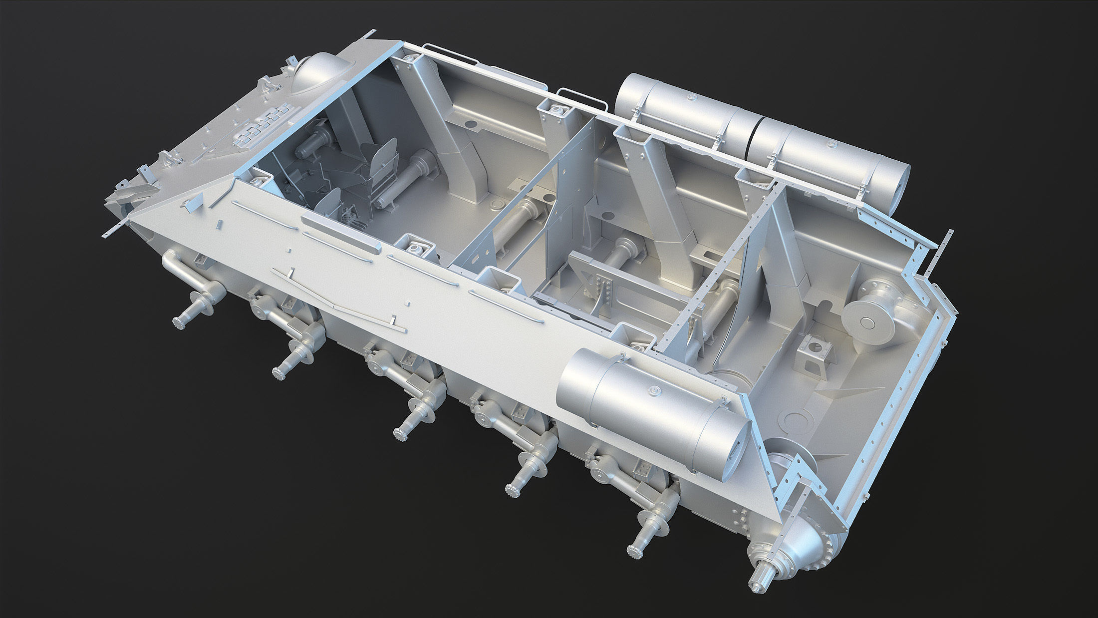 T-34 Tank Chassis High-Poly 3D model_22