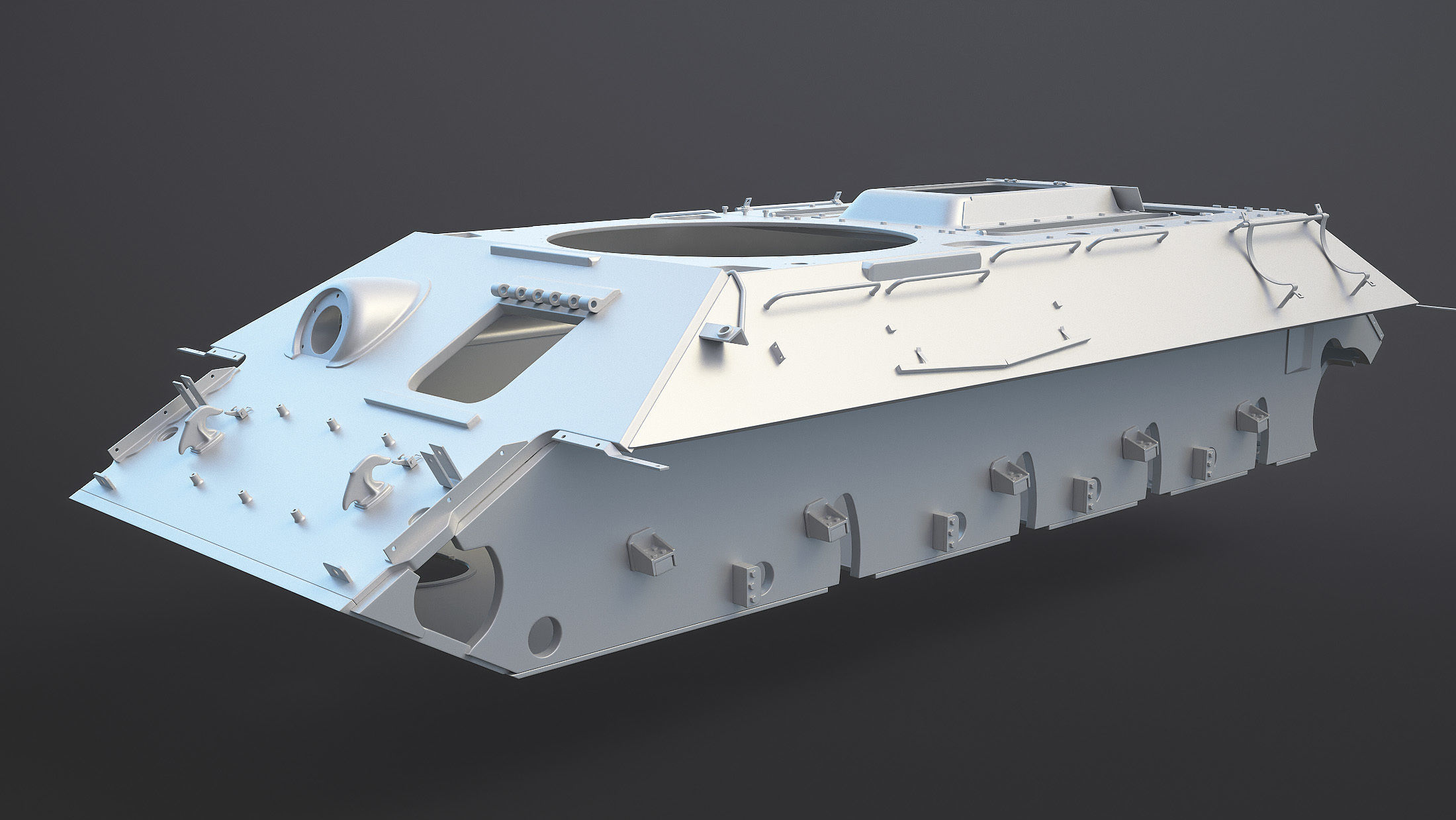 T-34 Tank Chassis High-Poly 3D model_17
