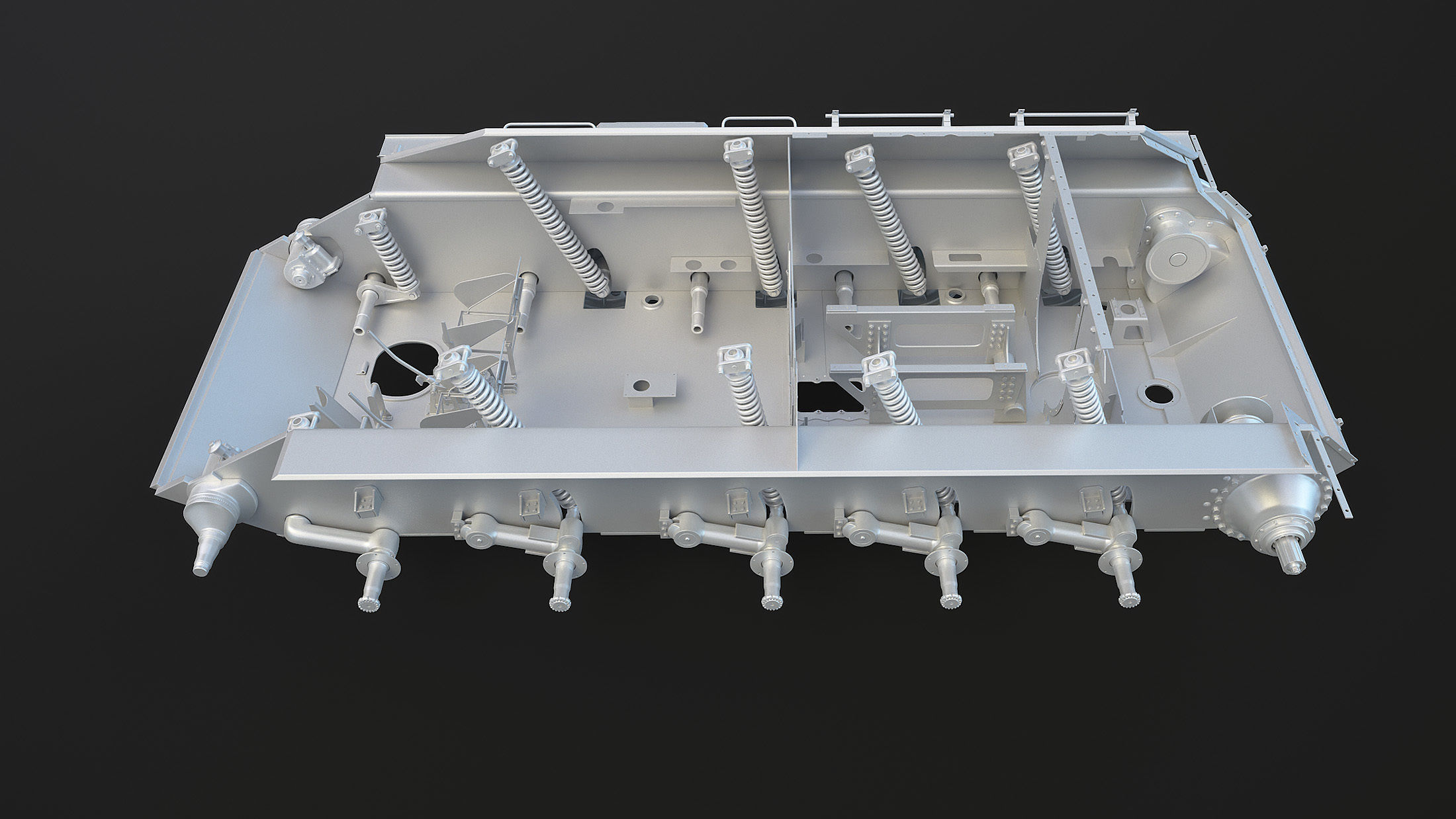 T-34 Tank Chassis High-Poly 3D model_13