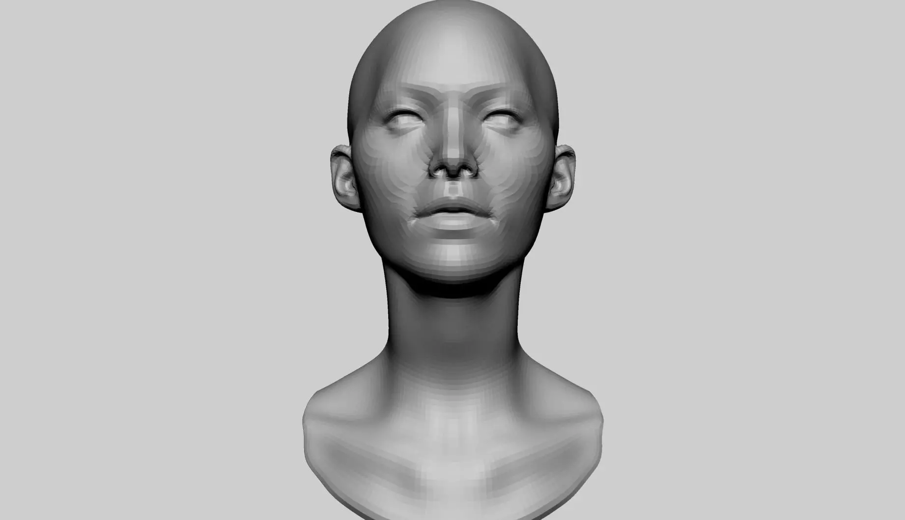 Female Head Basemesh v3 3D model_0