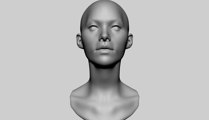 Female Head Basemesh v3 3D model