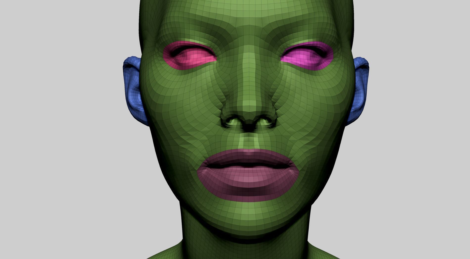 Female Head Basemesh v3 3D model_10