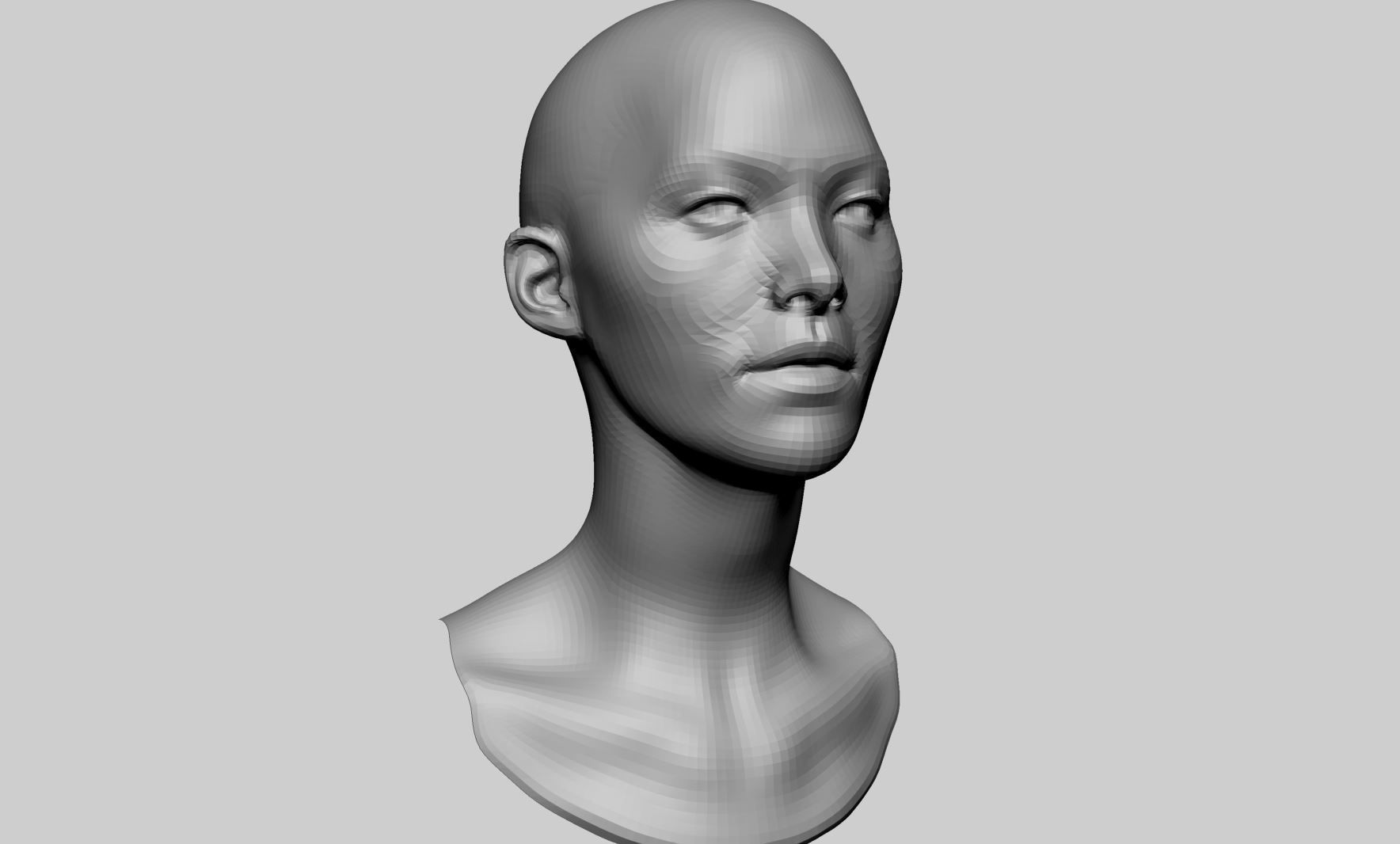 Female Head Basemesh v3 3D model_2