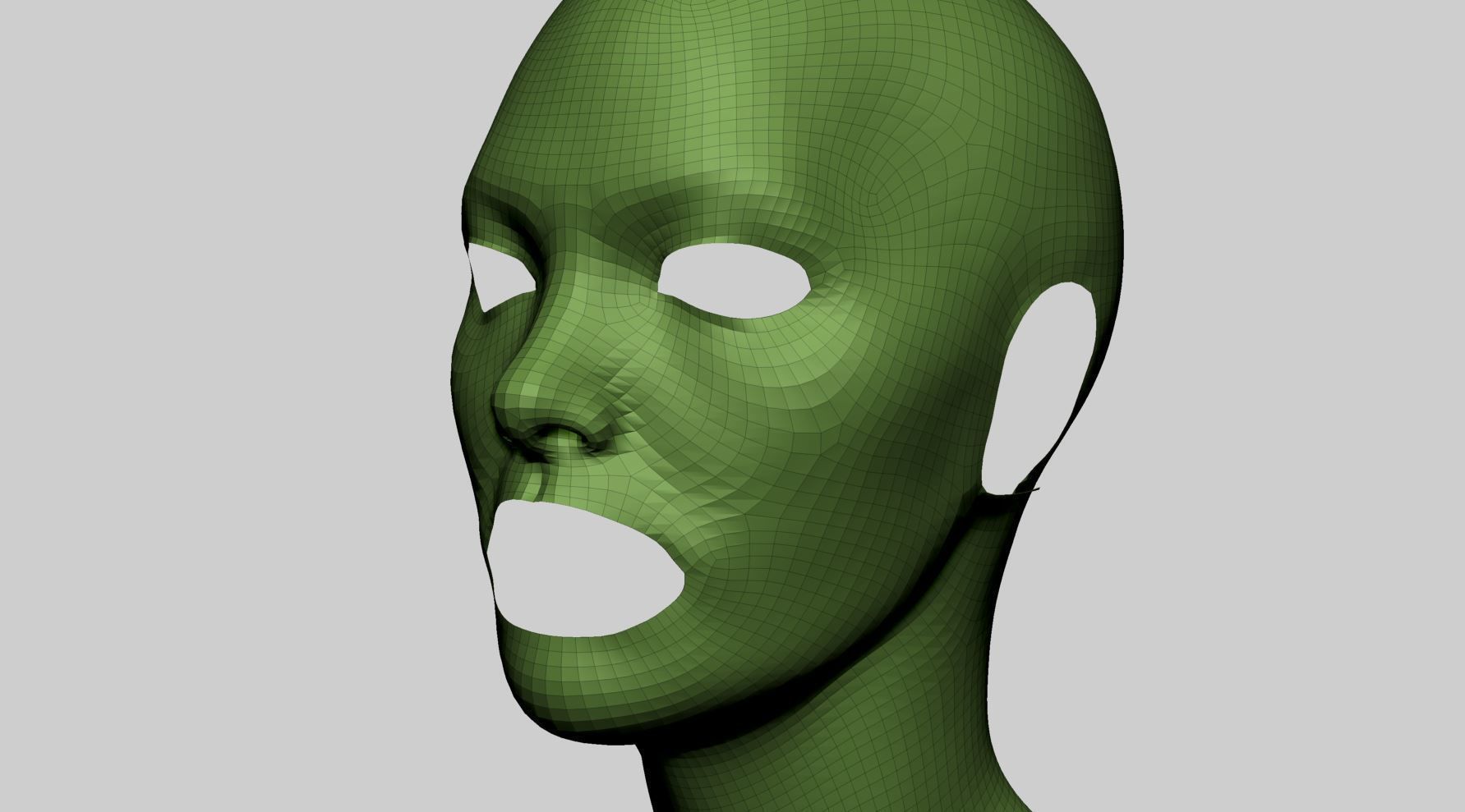 Female Head Basemesh v3 3D model_11