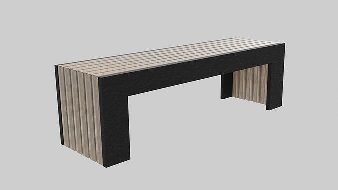 Simple bench Free 3D model