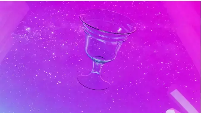 glass for wine Low-poly 3D model