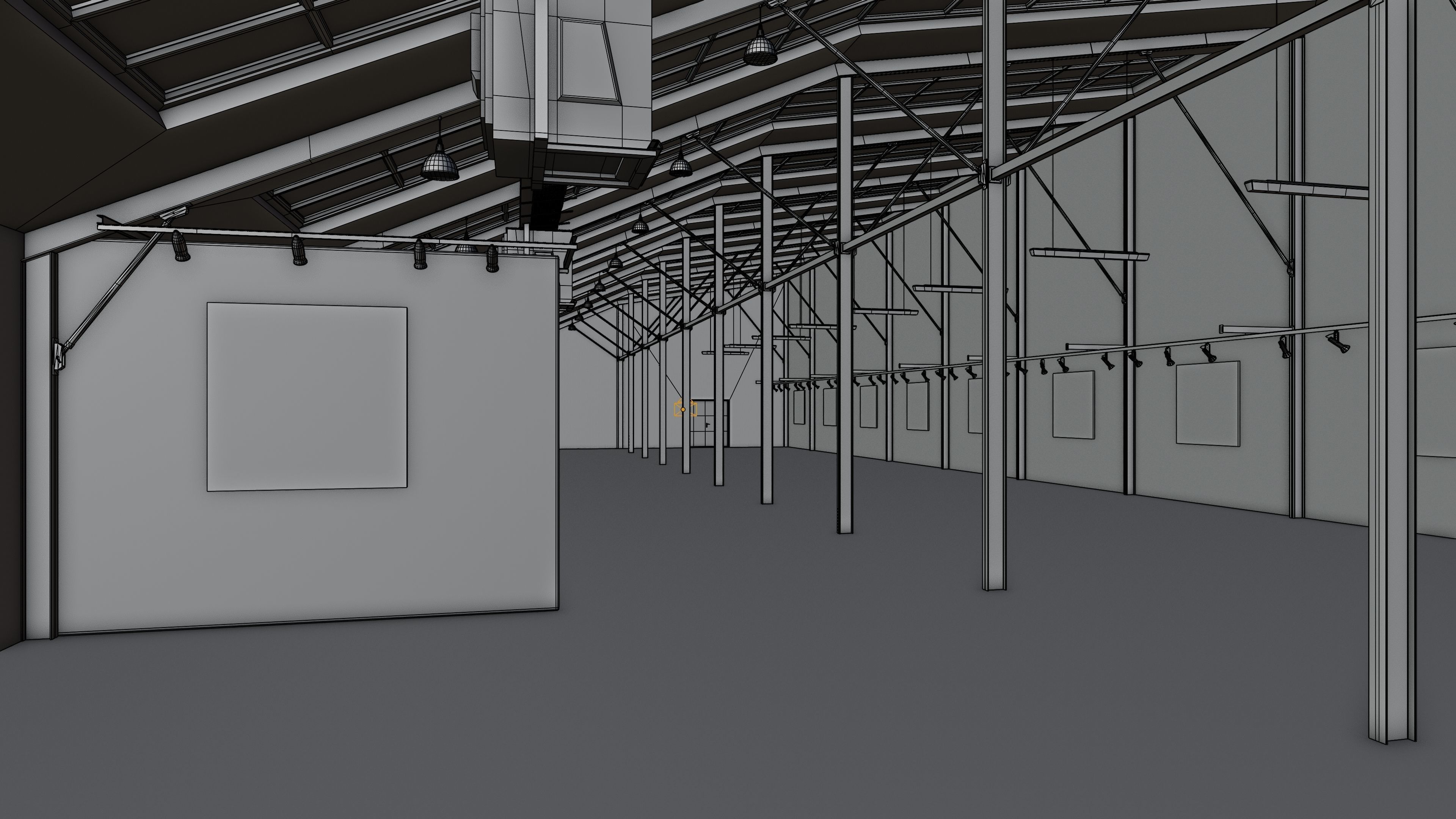 Art Museum Gallery Interior 9 Low-poly 3D model_9