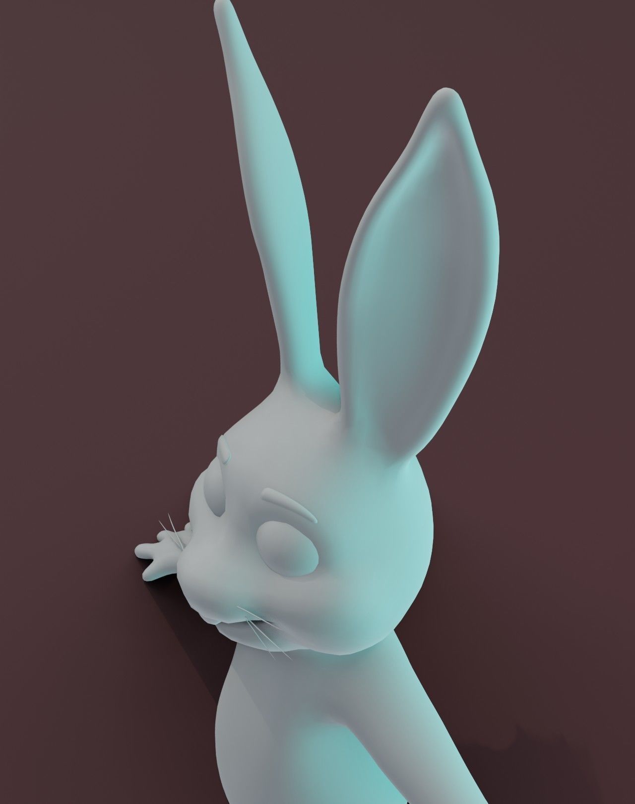 Cartoon Rabbit Rigged Base Mesh 3D Model Low-poly 3D model_18
