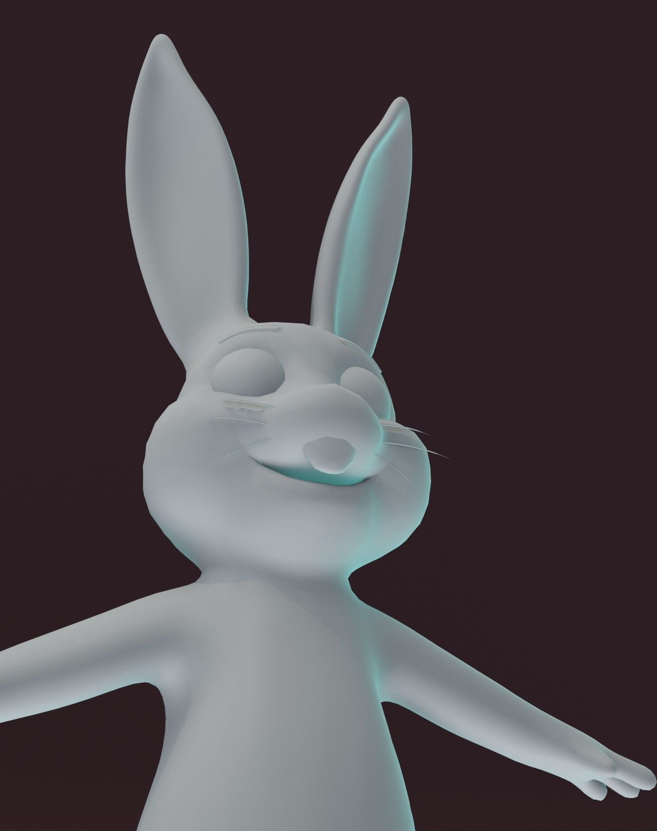 Cartoon Rabbit Rigged Base Mesh 3D Model Low-poly 3D model_19