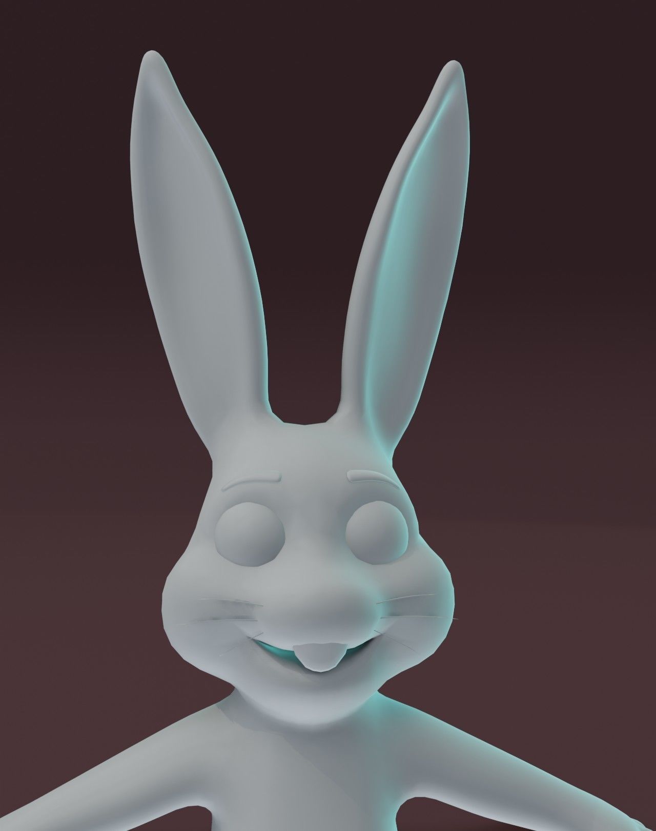 Cartoon Rabbit Rigged Base Mesh 3D Model Low-poly 3D model_15