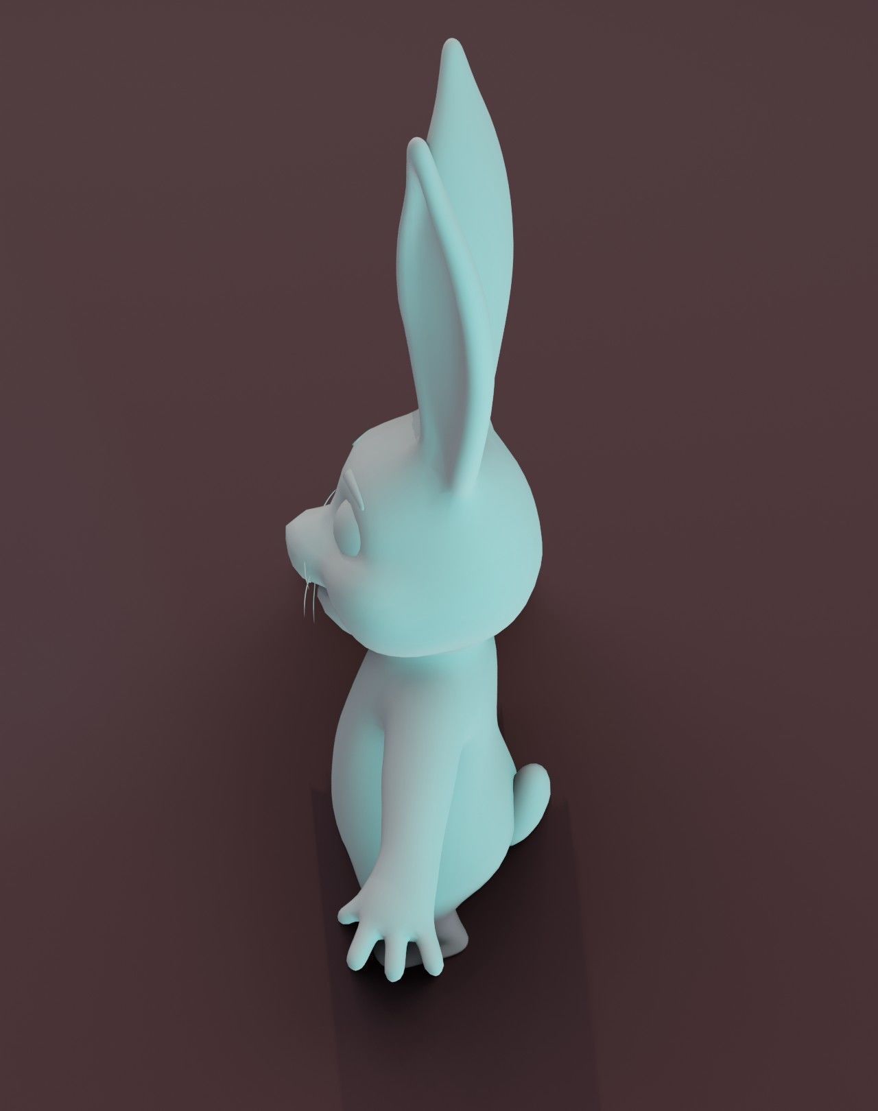 Cartoon Rabbit Rigged Base Mesh 3D Model Low-poly 3D model_17