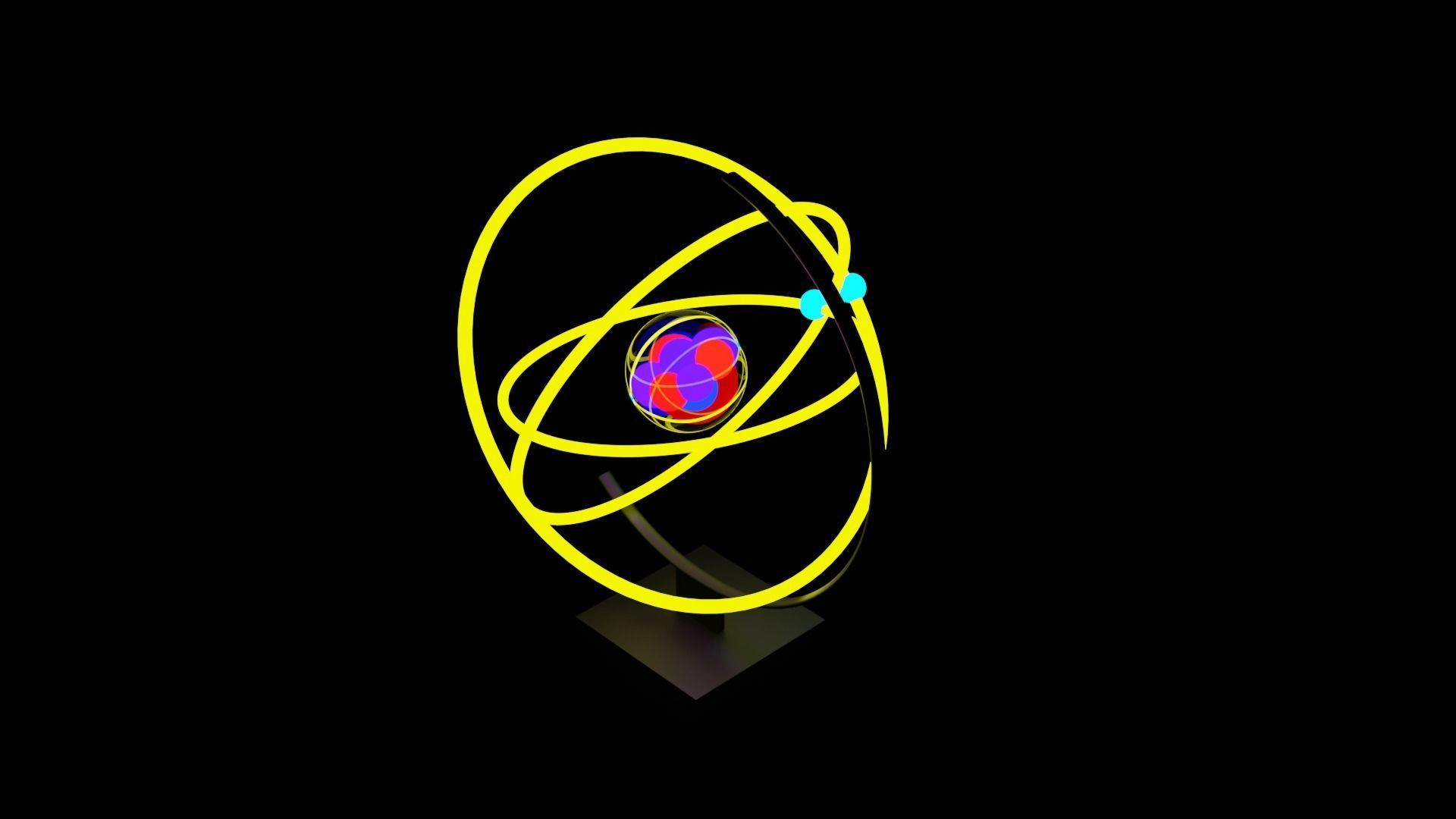 atomic animated project 3D model_2