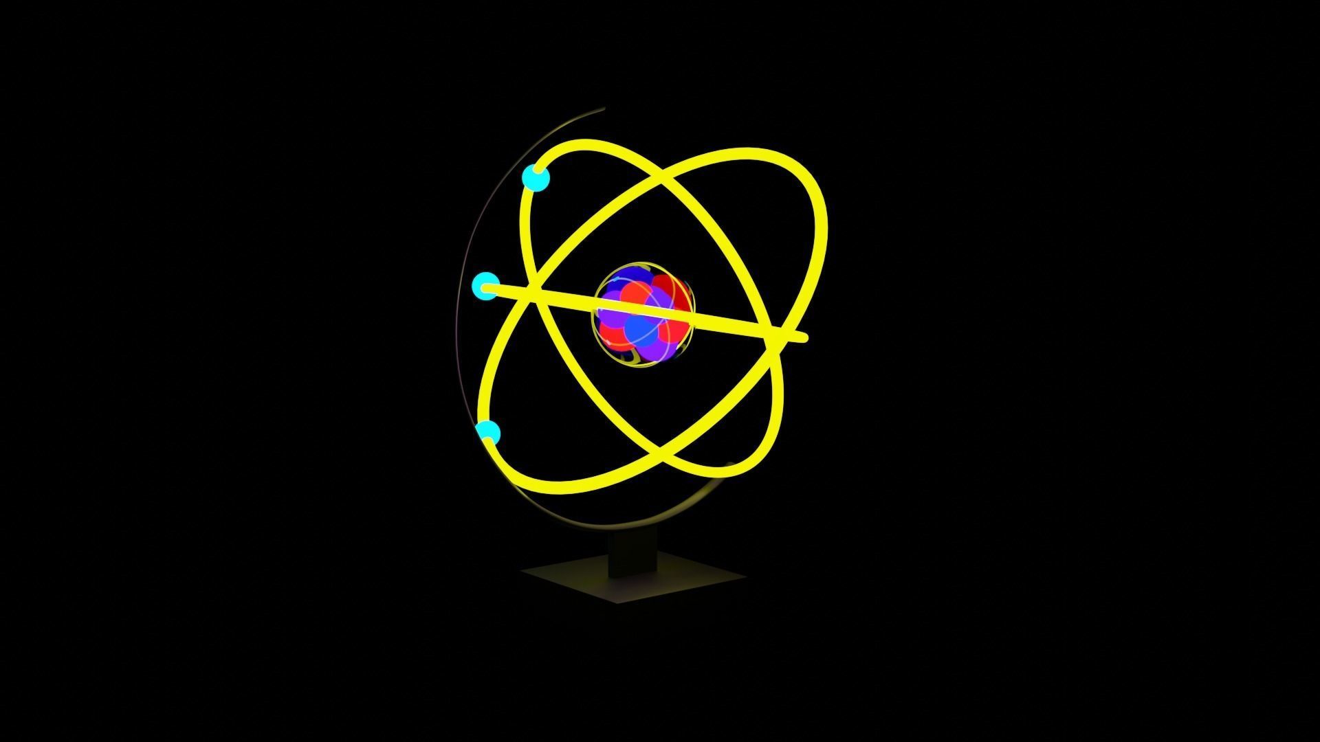 atomic animated project 3D model_4
