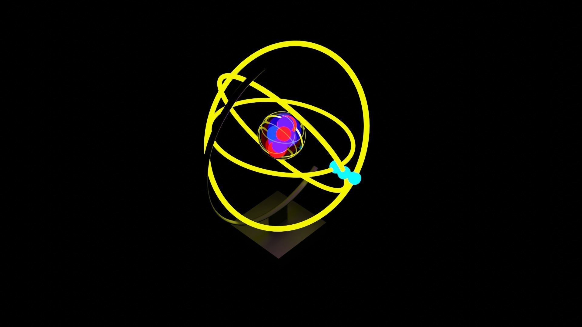 atomic animated project 3D model_3
