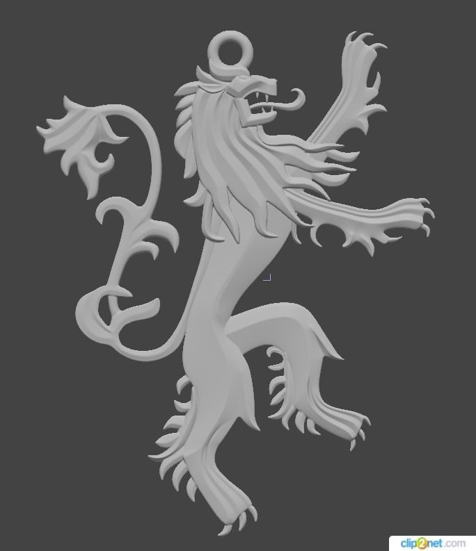 coat of arms Lannisters Game of Thrones 3D print model_4