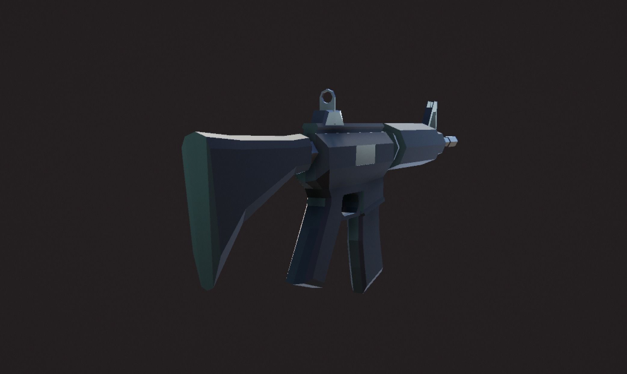 Weaponies gun Low-poly 3D model_6