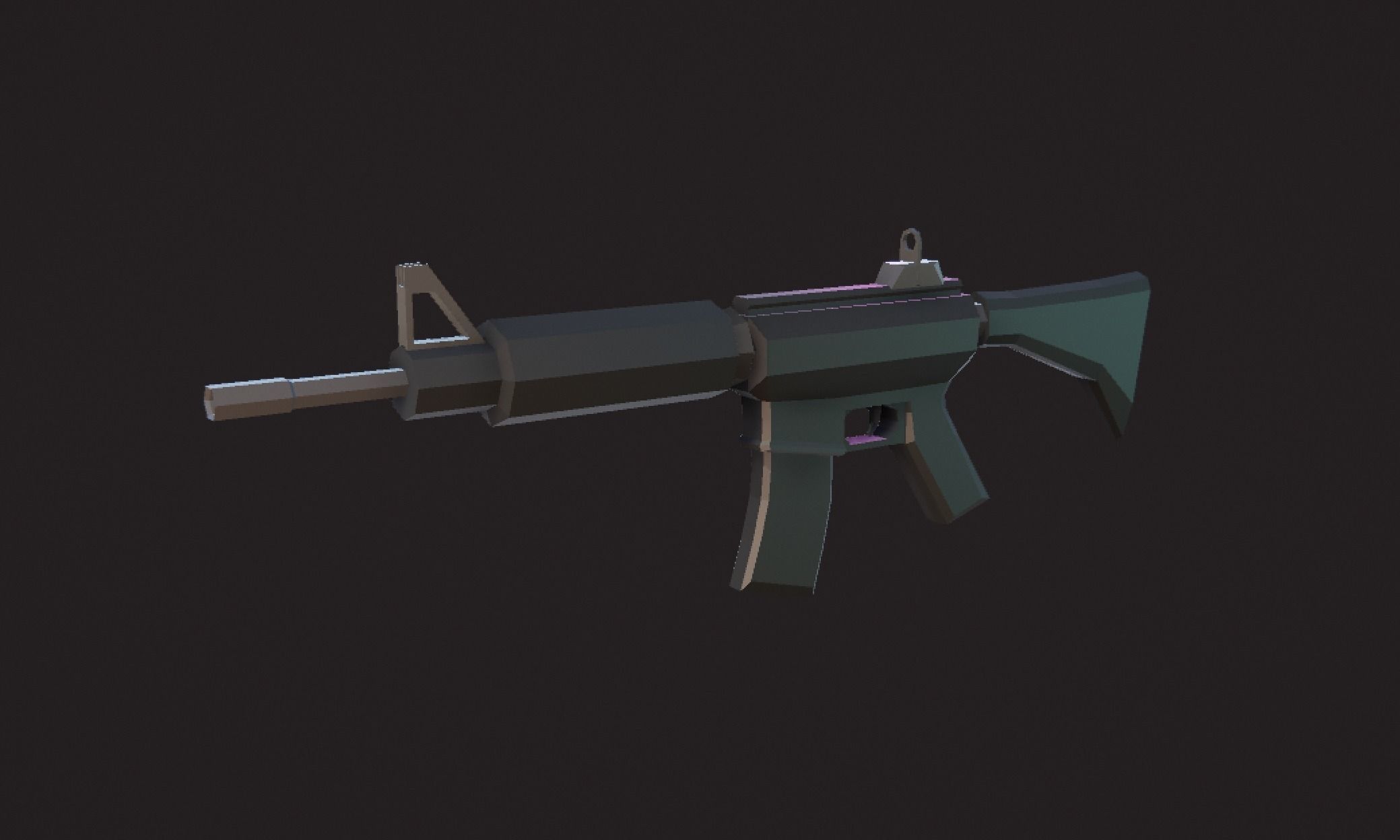 Weaponies gun Low-poly 3D model_7
