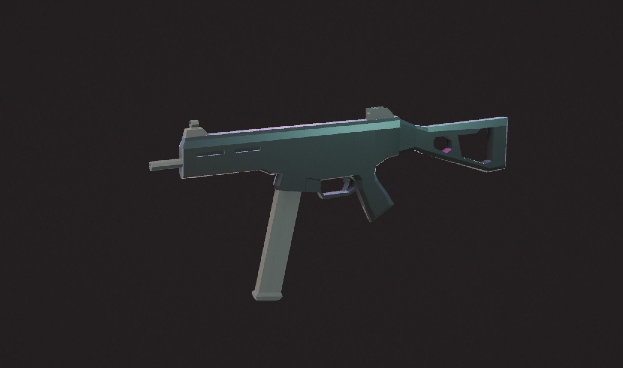 Weaponies gun Low-poly 3D model_10